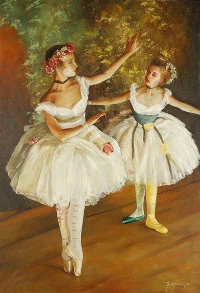 V.A PARANIN
Hommage à Degas, 1994. Huile sur toile.Signée en bas à droite. Datée et titrée au dos.130 x 90 cm