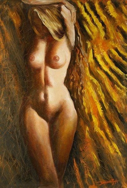 V.A PARANIN
Nue, 1992. Huile sur toile.Signée en bas à droite. Signée, datée et titrée au dos.92 x 75 cm