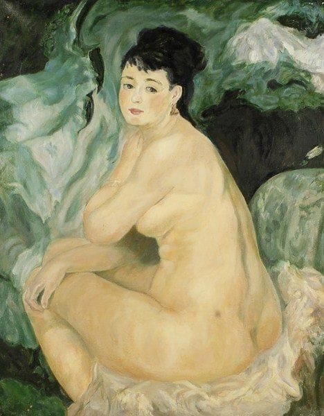 V. RAYBOV
Femme nue (d'après Renoir, 1993. Huile sur toile. Signée, datée et titrée au dos.92 x 73 cm
