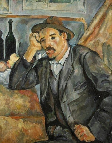 V. RYABOV
Homme à la pipe (d'après Cézanne). Huile sur toile. Signée, datée et titrée au dos.91 x 72 cm