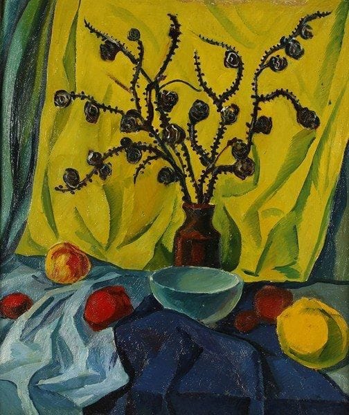 L. SAMAKHIN
Nature morte aux fruits. Huile sur toile.Signée et titrée au dos.. 69 x 59 cm