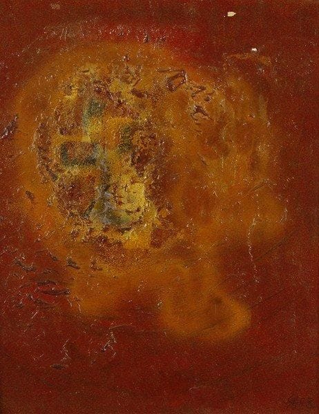 Hugues SHAR
La vieille, 1970. Acrylique sur carton. Signée en bas à droite. Signée, datée et titrée au dos.40 x 32 cm