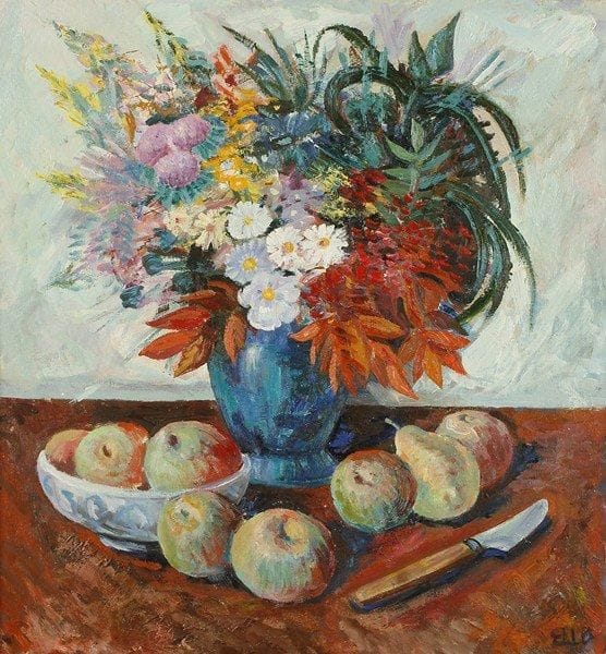 Victor SHLYACHTIN
Fleurs sauvages, 1994. Huile sur toile.Monogrammée en bas à droite. Signée, datée et titrée au dos.60 x 55 cm