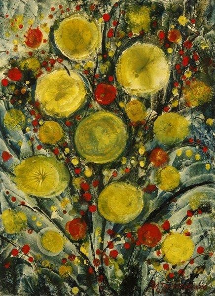 L. TERENTIENKO
Bouquet de fleurs, 1991. Huile sur toile.Signée en bas à droite.. 55 x 40 cm