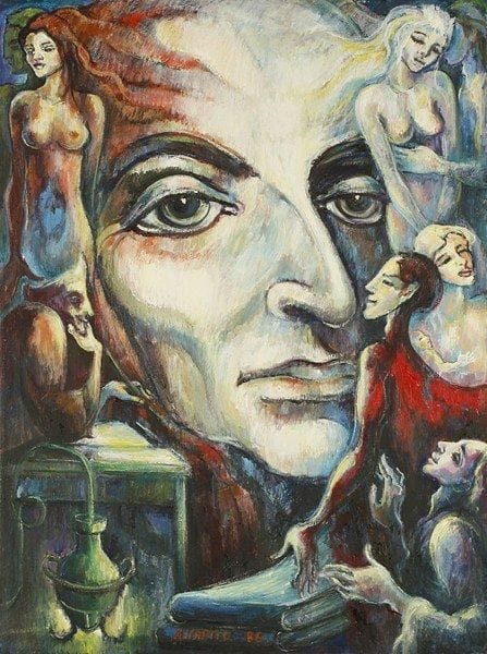 Aurélia VARTIC
Tu es belle, 1986. Huile sur toile.Signée et datée en bas au milieu. Signée, datée et titrée au dos.70 x 70 cm