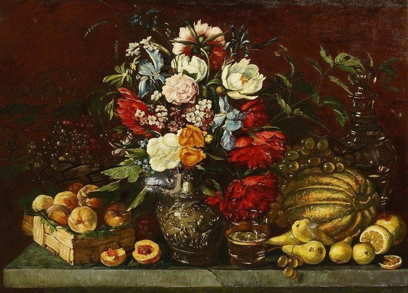 A. DVORNIKOV
Fleurs et fruits, 1995. Huile sur toile.Signée et datée en bas à droite. Signée et datée au dos.90 x 70 cm