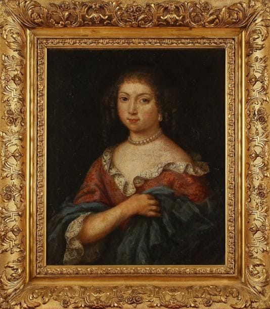 Ecole hollandaise vers 1670
Portrait de jeune femme Toile. 59 x 47 cm Restaurations.