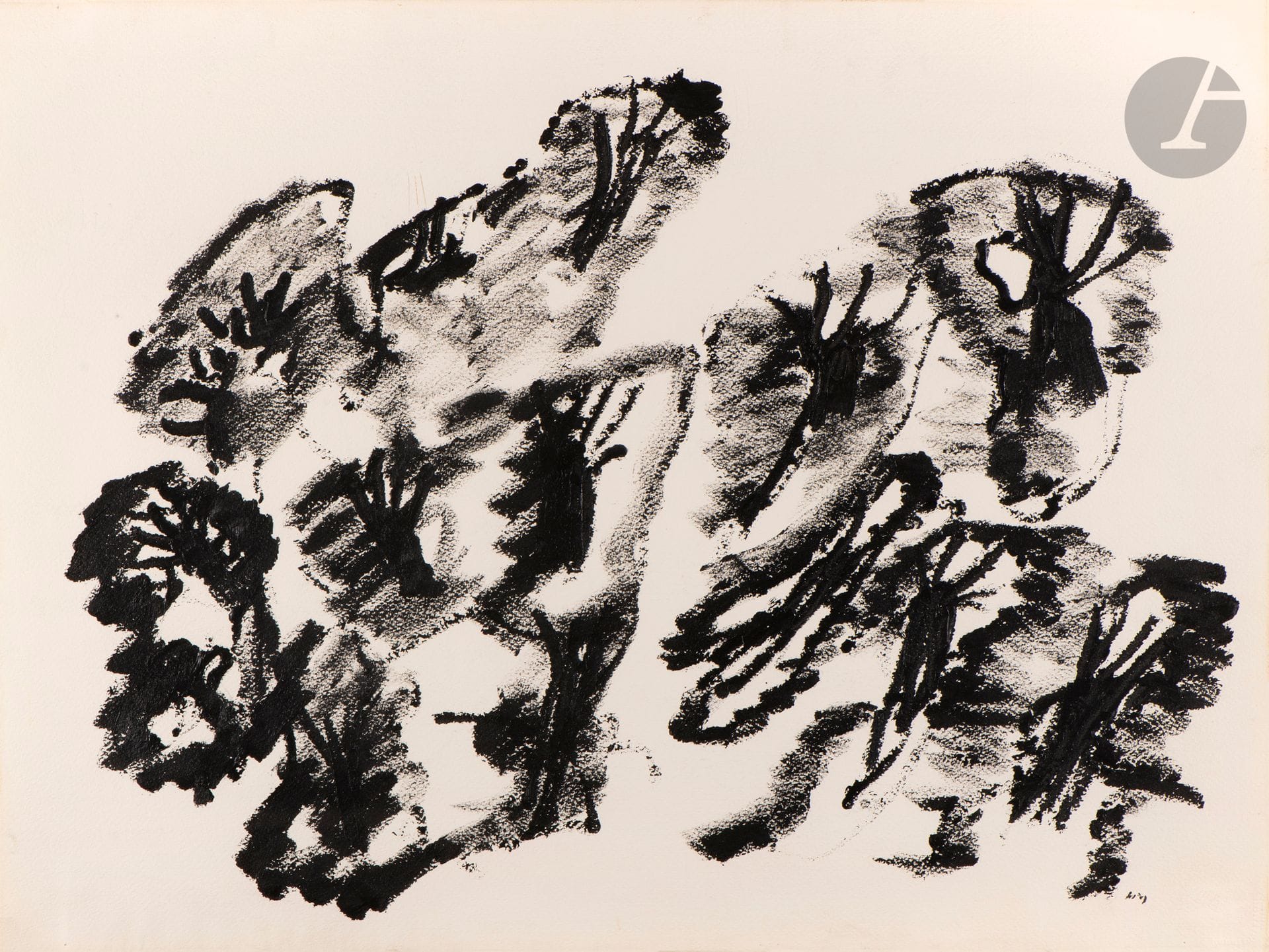 Henri MICHAUX (1899-1984)
Sans titre, 1967
Acrylique sur papier.
Monogrammée en bas à droite.
Datée au dos.
55,7 x 75 cm

Provenance : 
- Galerie Le Point Cardinal, Paris.
- Collection Marie Cuttoli, acquis en 1972 auprès de cette dernière.

Cette œuvre sera incluse au catalogue raisonné en préparation par Micheline Phankim, Rainer Michael Mason et Franck Leibovici.