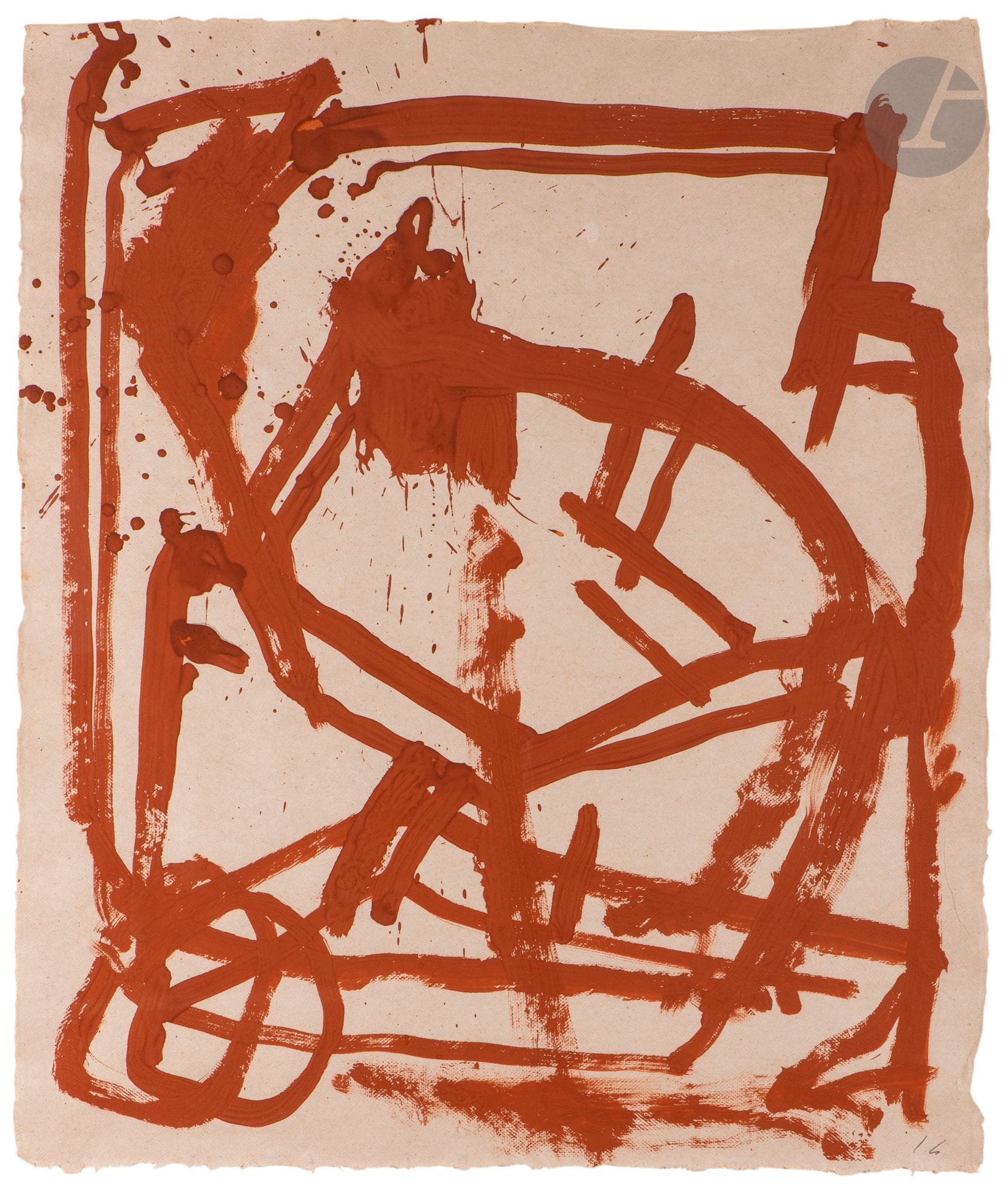 James BROWN (1951-2020)
Hotel interior Kyoto n° 3, 1986
Aquarelle.
Monogrammée en bas à droite.
Signée, datée et titrée au dos.
75 x 62,5 cm

Provenance : 
- Galerie Bruno Bischofberger, Zurich, (étiquette au dos sur le montage).
- Vente Me Cornette de Saint-Cyr, Drouot Montaigne, Paris, 8 octobre 2005, n° 72.