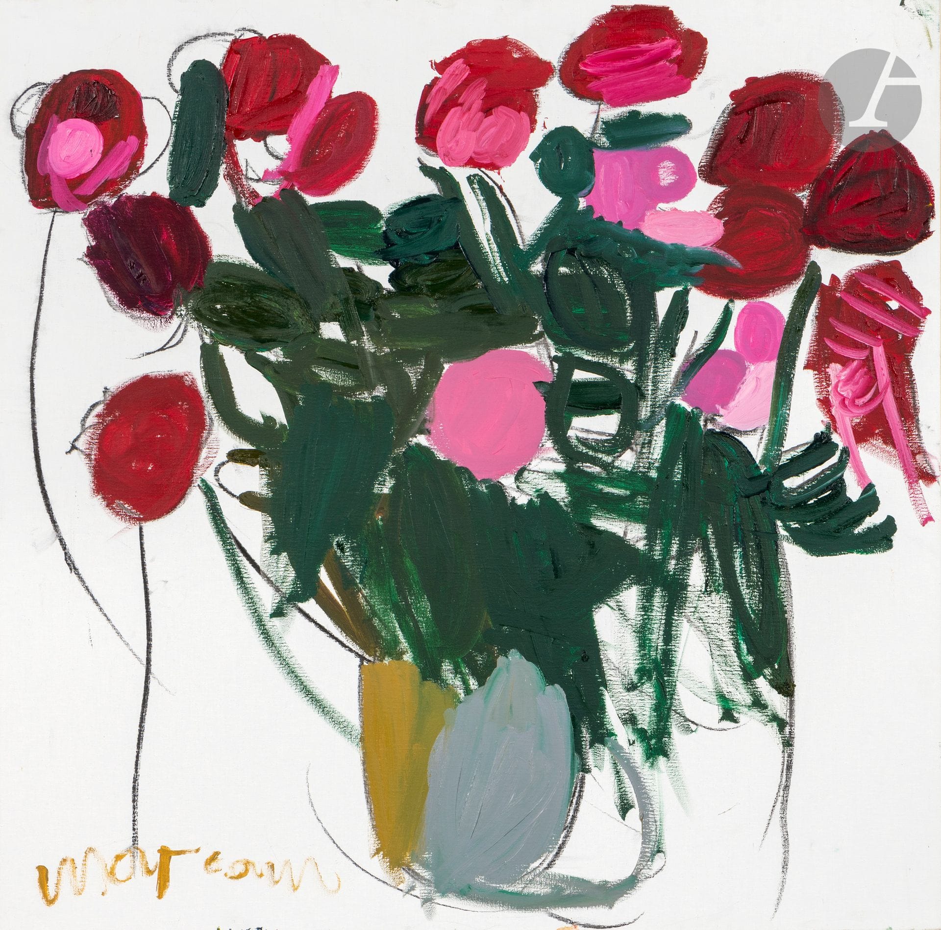 Maryam ALAKBARLI dite MARYAM (née en 1991)
Joyeux anniversaire, 2015
Acrylique sur toile.
Signée en bas à gauche.
Datée sur une étiquette au dos.
100 x 100 cm