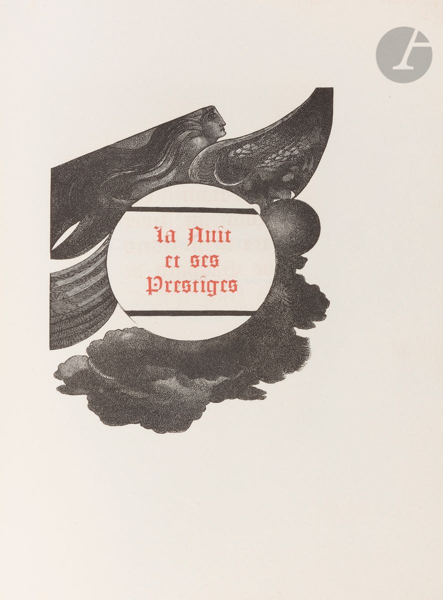 Armand Seguin (1869-1903) 
Bertrand (Louis ou Aloysius). Gaspard de la nuit. Fantaisies à la manière de Rembrandt et de Callot. Paris, Ambroise Vollard, 1904. Un vol. in-4 [190 x 255], illustré de compositions d’Armand Seguin gravées sur bois par les frères Beltrand. Exemplaire très frais. Rares rousseurs claires. L’un des 230 exemplaires sur vélin à la forme Van Gelder fabriqué spécialement pour cette édition, avec le filigrane « Gaspard de la nuit », numéroté. Tirage total à 350 ex. Reliure moderne de toile beige et emboîtage. Timbre R. T.