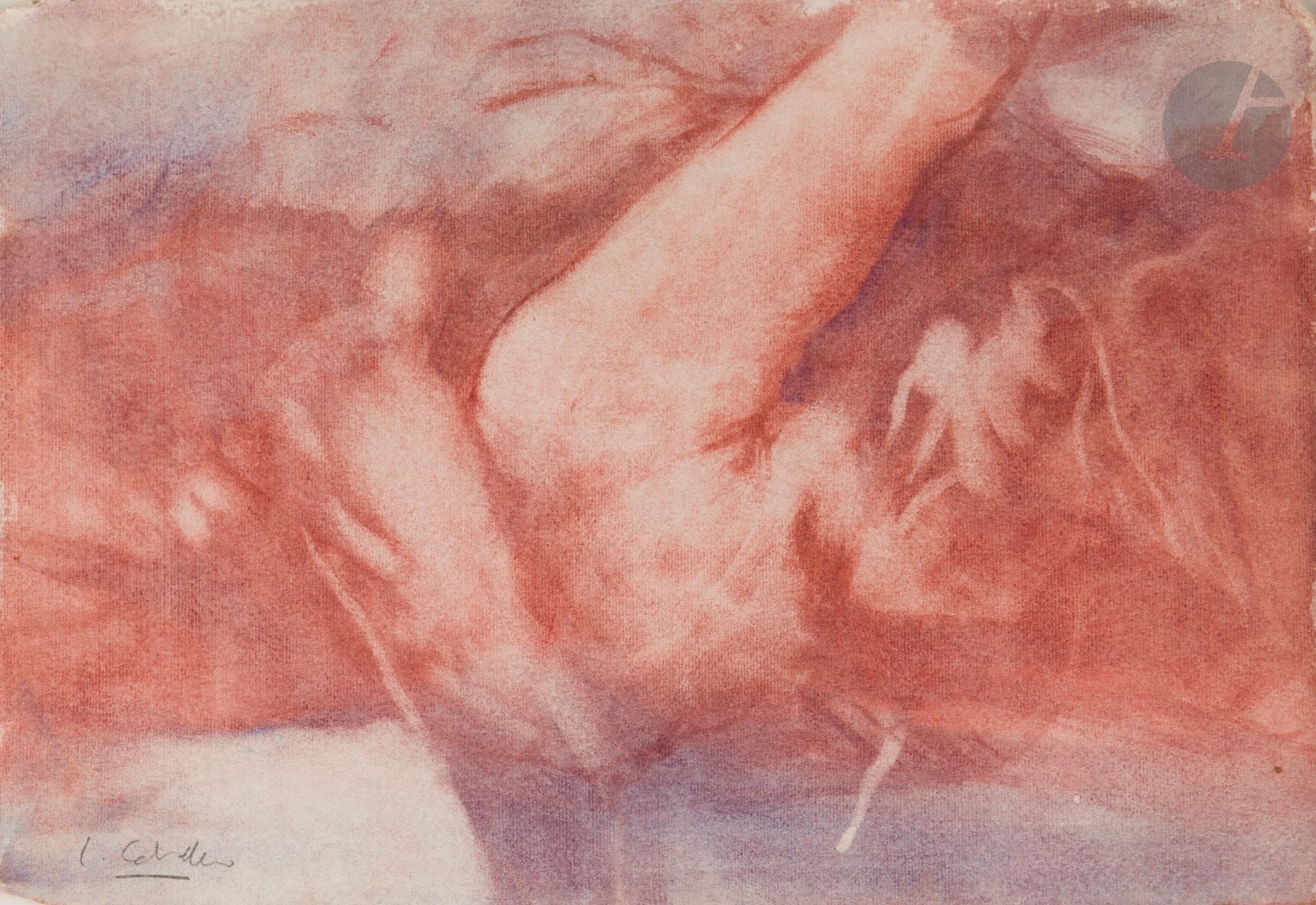 Luis CABALLERO [colombien] (1943-1995)
Nu
Sanguine et aquarelle.
Signée en bas à gauche.
23 x 33 cm