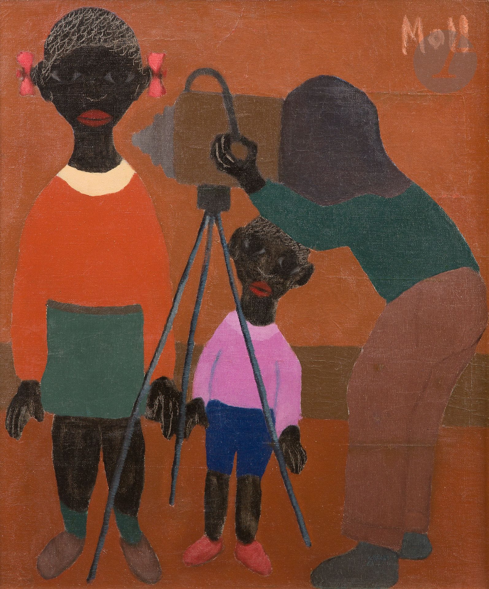 Eduardo MOLL [péruvien] (1929-2018)
Le Photographe, 1953
Huile sur toile.
Signée en haut à droite.
54 x 45 cm

Exposition : 
Emoción y Contrapunto, Galería Germán Krüger Espantoso, Lima, 15 avril - 31 mai 2009.