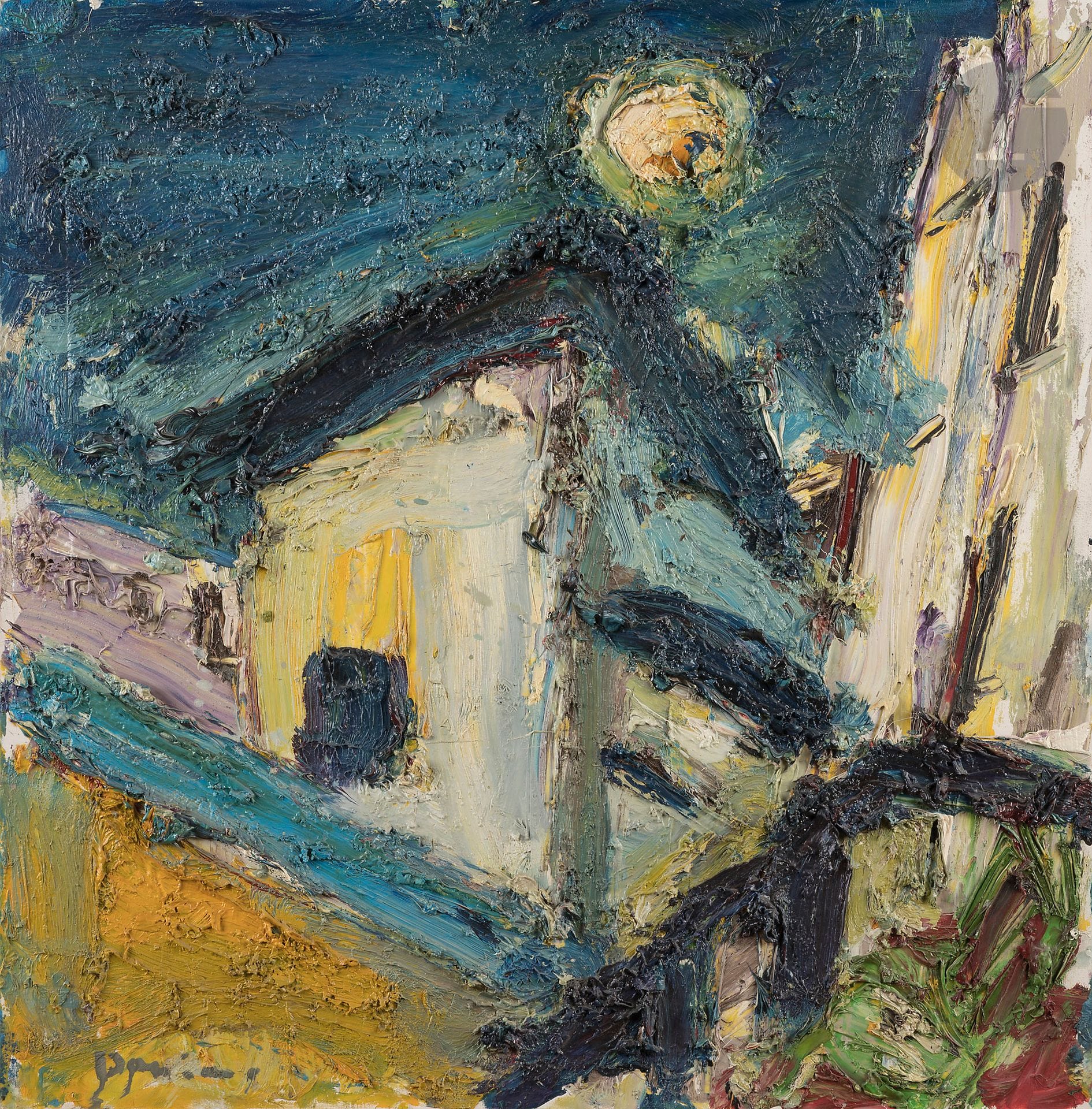 Bernard DAMIANO (1926-2000)
Rue au soleil, 1987
Oil on canvas.
Signed lower left.
Signed and dated on the back.
70 x 70 cm