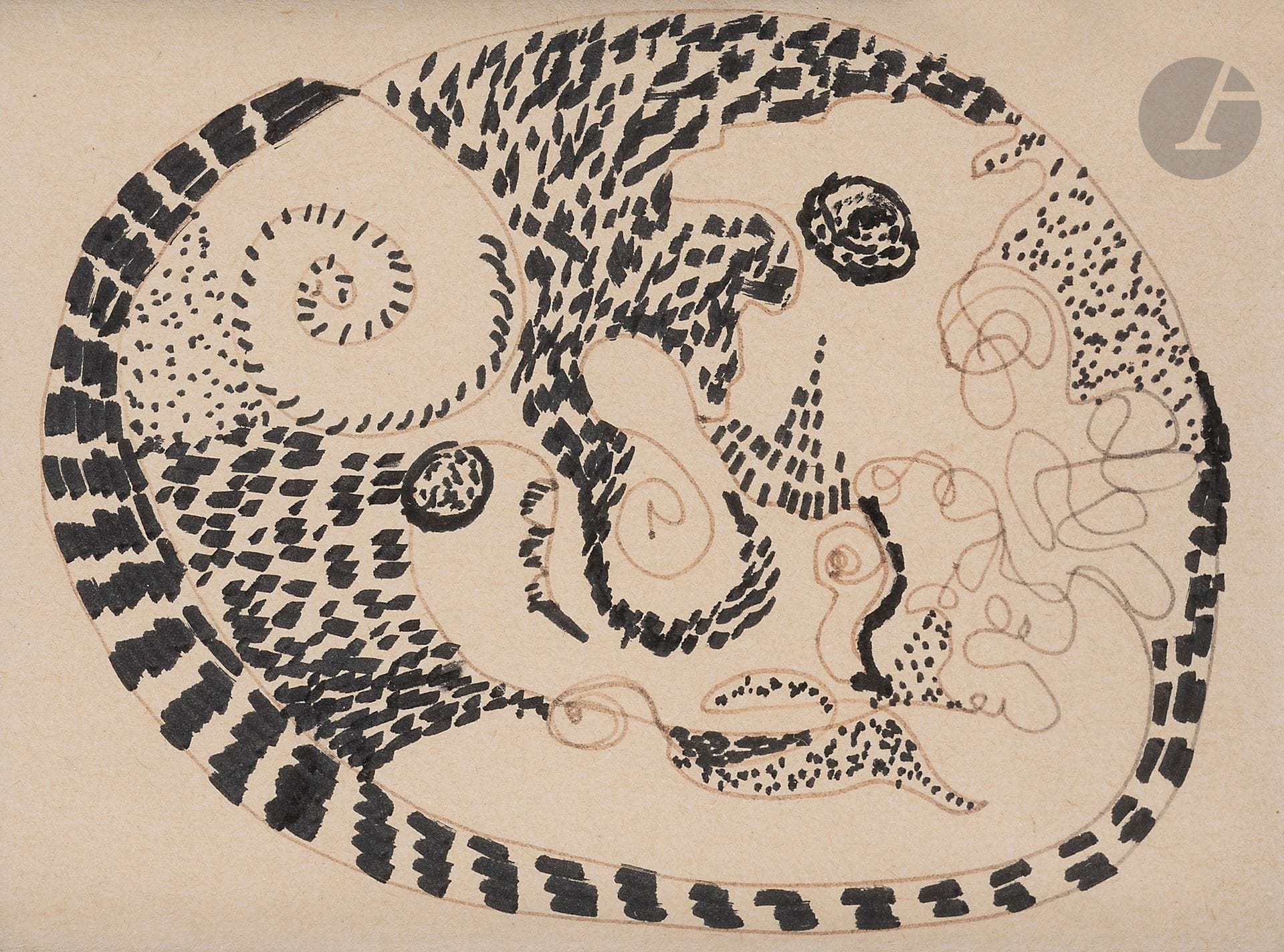 Pierre GIRAUD (1913-1988)
Profile of a man
Ink.
Unsigned.
14 x 10.5 cm