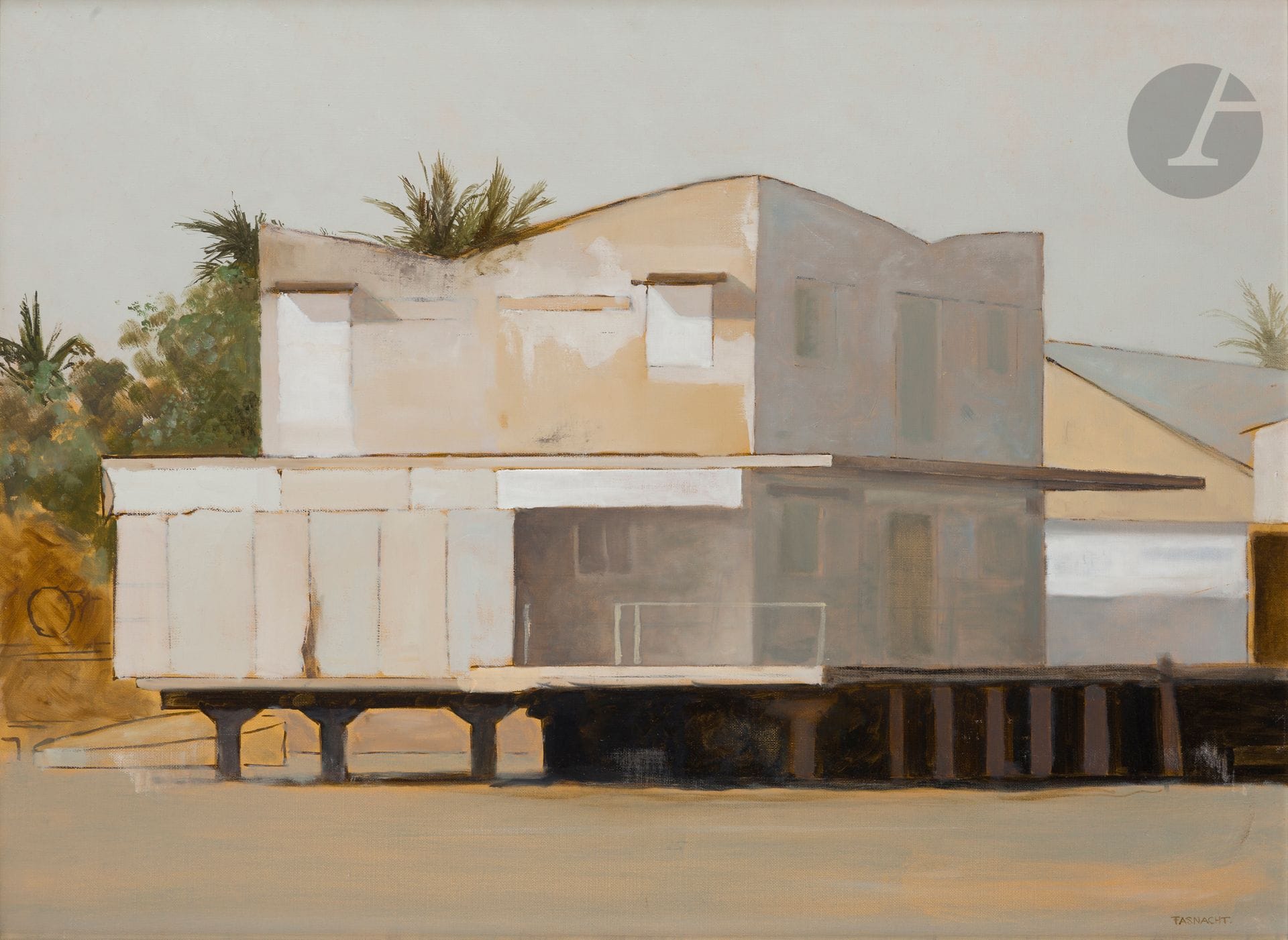 Eric FASNACHT (1954-2017)
Rives du Mékong, 2002
Huile sur toile.
Signée en bas à droite.
60 x 81 cm

Provenance : 
Galerie Framond, Paris (étiquette au dos).