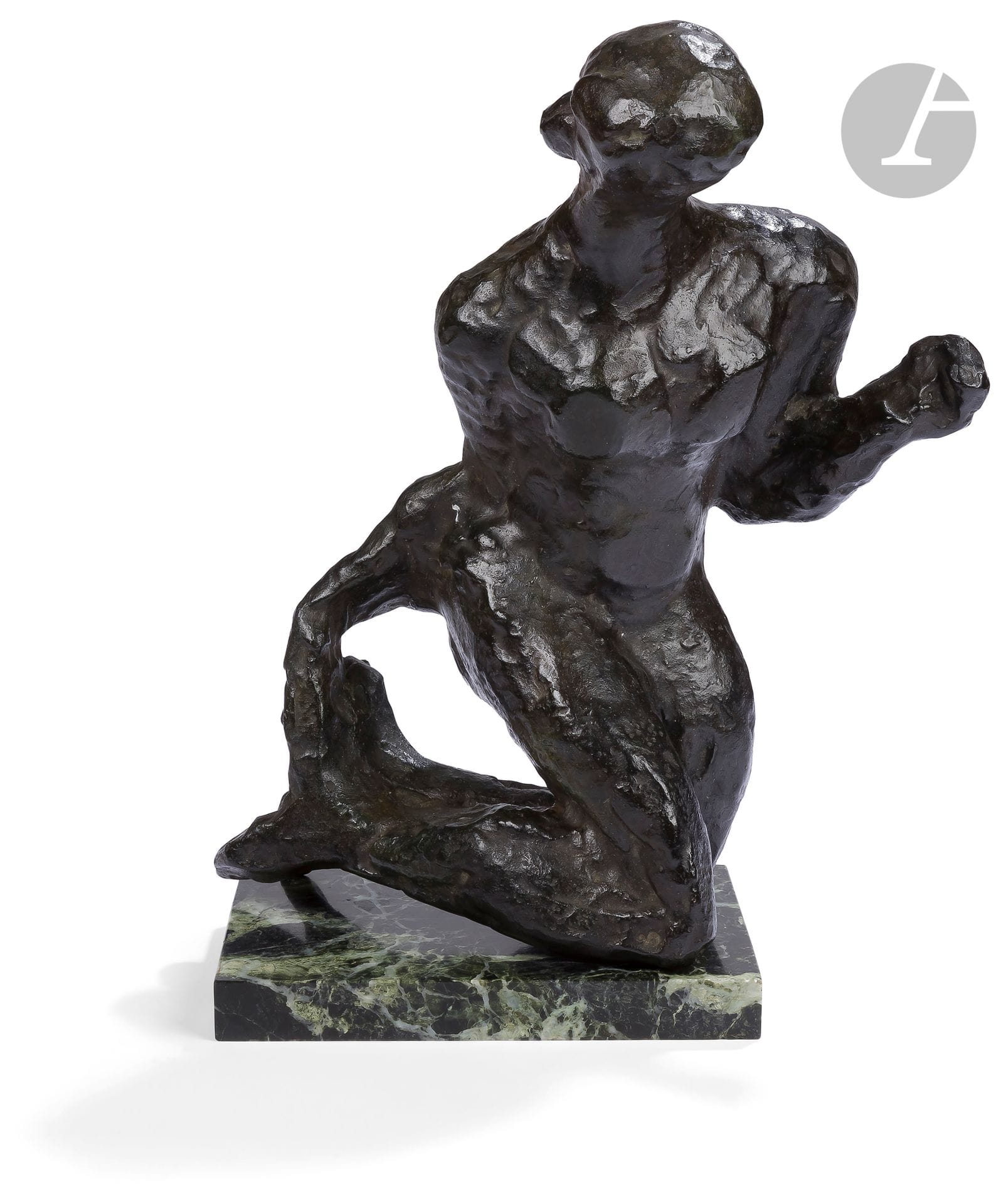 Henri-Paul DERYCKE (1928-1998)
Kneeling Nude
Bronze proof.
Monogrammed "HD" and numbered "0/8".
Foundry mark "Susse Fondeur Paris".
Height : 30 cm