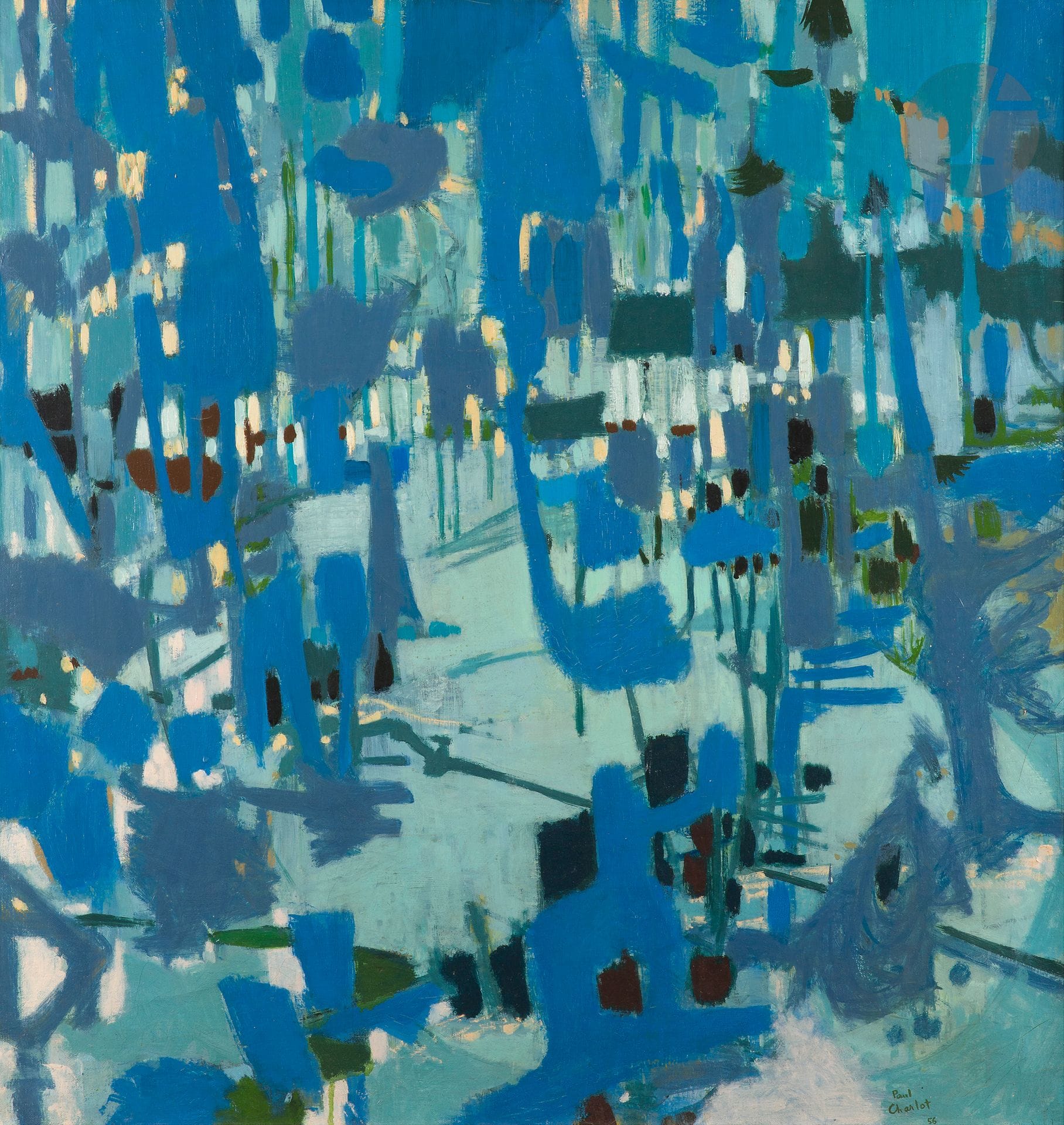 Paul CHARLOT (1906-1985)
Le Vernois, 1956
Huile sur toile.
Signée et datée en bas à droite.
Signée, datée et titrée au dos.
77 x 73 cm

Provenance : 
Vente Ader, Hôtel Drouot, Paris, 10 décembre 2014, n° 246.

Exposition : 
Salon de mai, Paris, 1956.