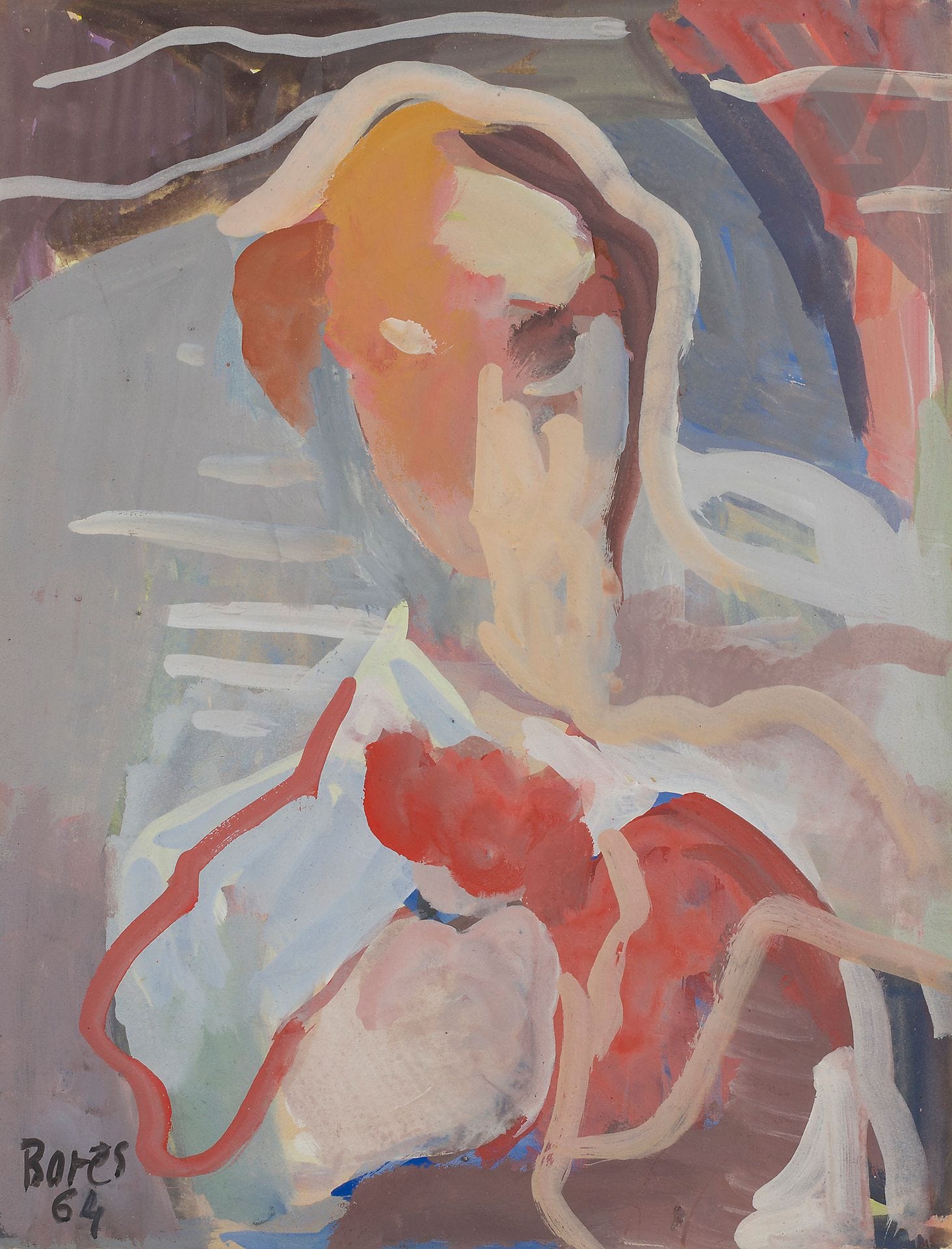 Francisco BORES (1898-1972)
Femme en buste, 1964
Gouache.
Signée et datée en bas à gauche.
33 x 25 cm