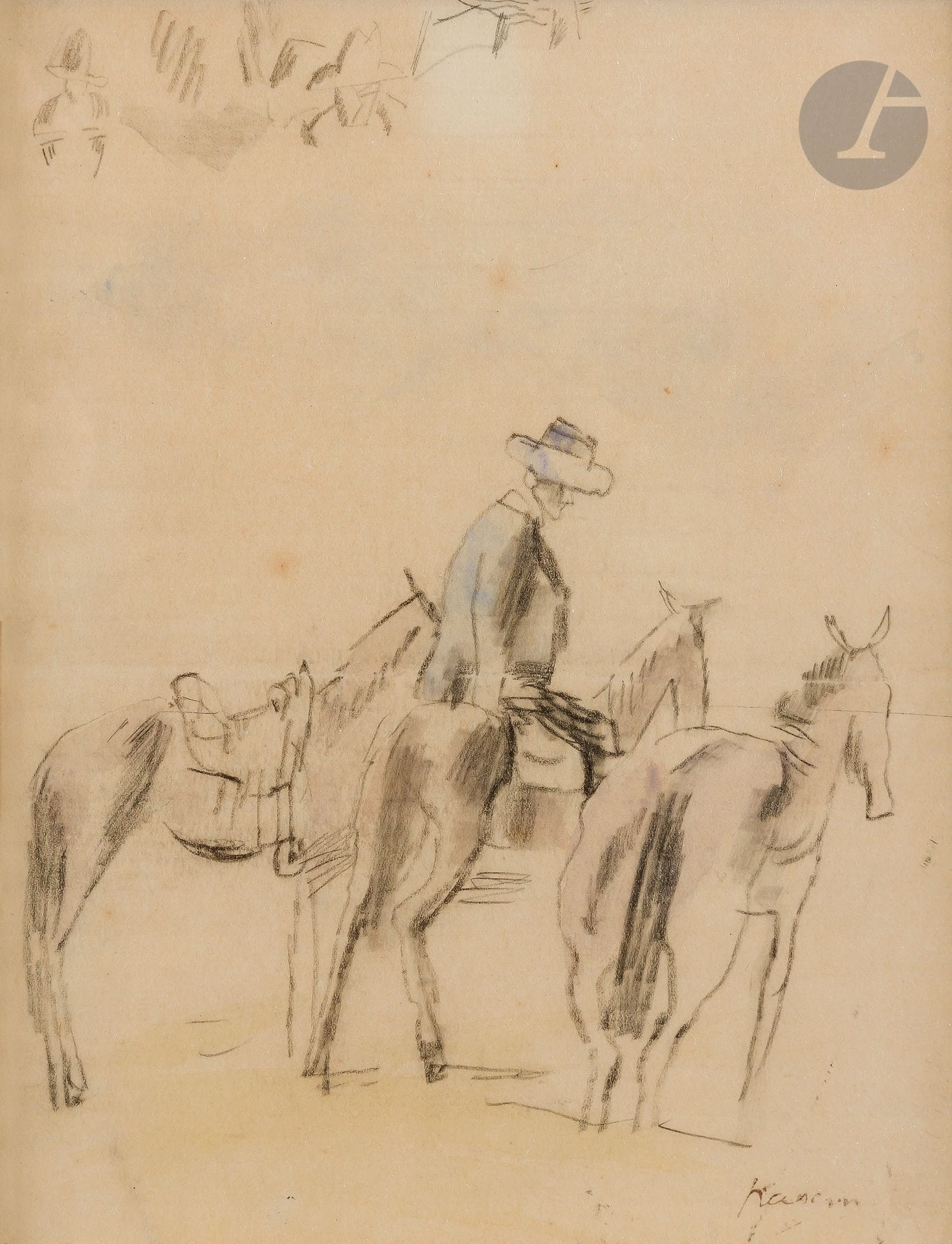 Julius Pincas known as PASCIN (1885-1930)
Guardian
Charcoal and watercolor.
Studio stamp and signature lower right.
22 x 17.5 cm

Provenance: 
Artcurial sale, Paris, October 18, 2016, n°131.