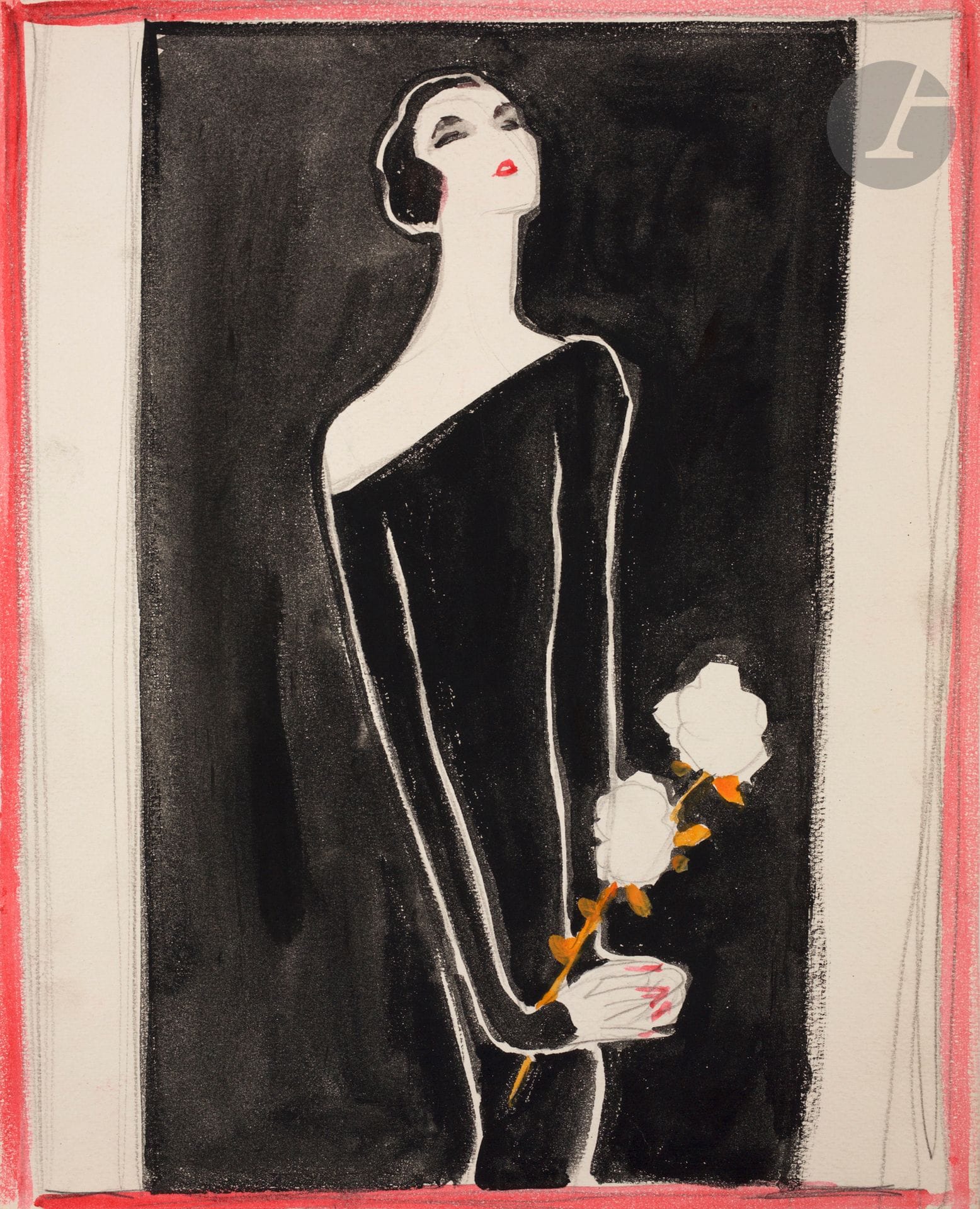 Charles-Carl GESMAR (1900-1928)
Mademoiselle Damia
Gouache.
Non signée.
35 x 28 cm