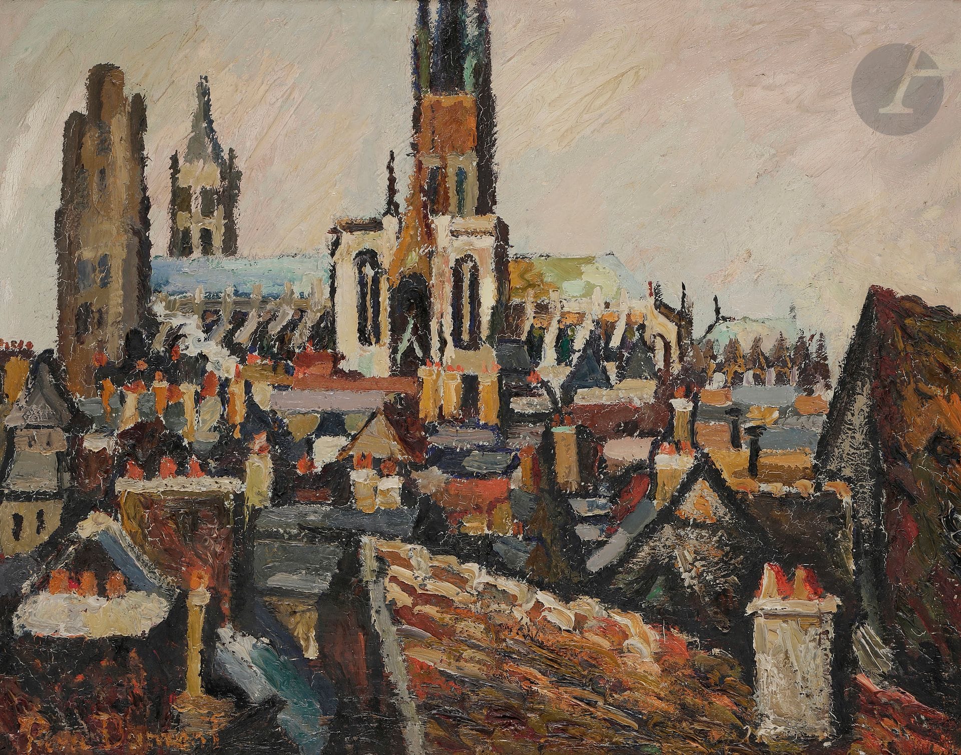 Pierre DUMONT (1884-1936)
Rouen, la Cathédrale
Huile sur toile.
Signée en bas à gauche.
65 x 81 cm
