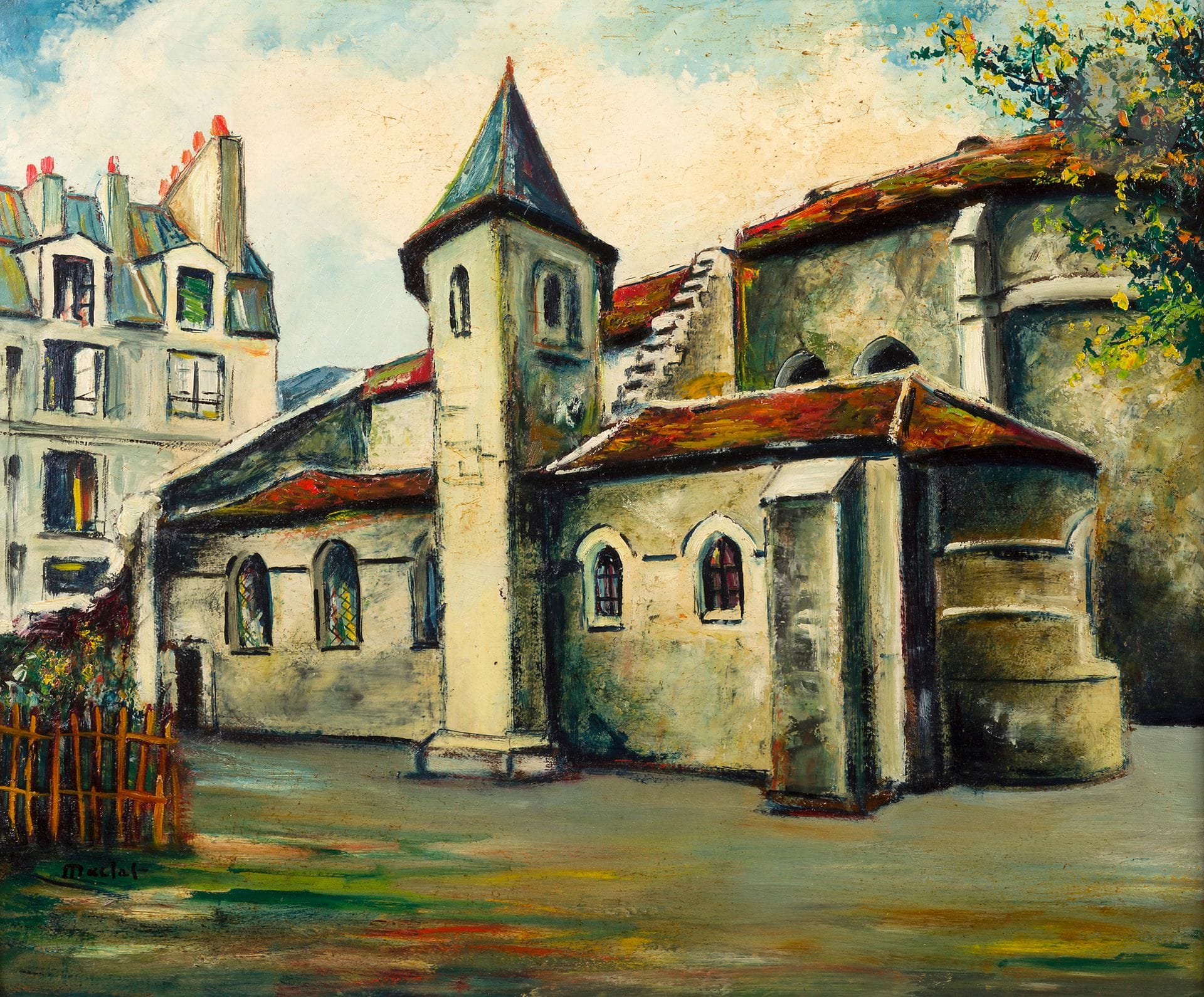 Elisée MACLET (1881-1962)
Paris, Montmartre
Huile sur carton.
Signée en bas à gauche.
46 x 55 cm