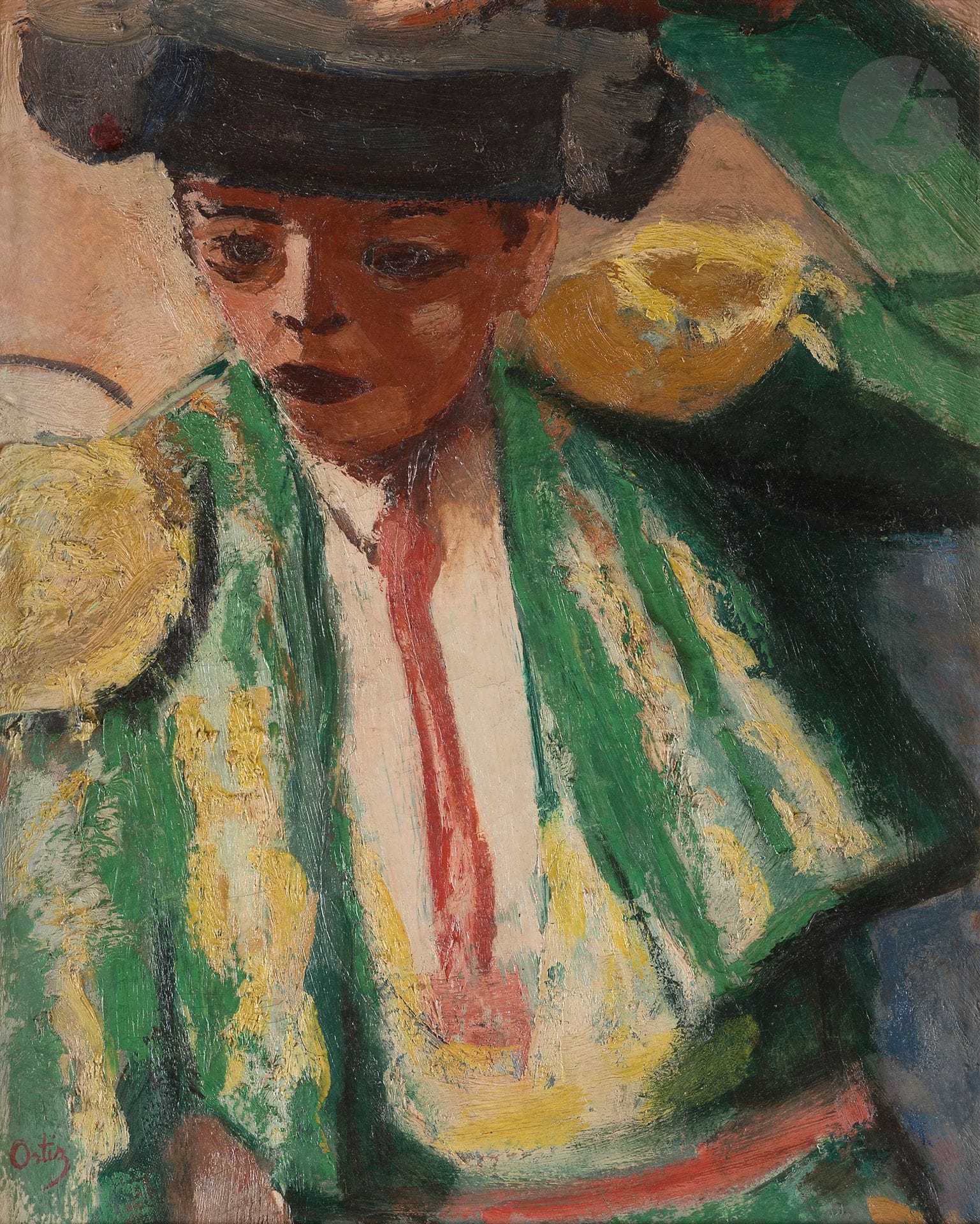 Manuel ORTIZ DE ZARATE (1886-1946)
Toreador
Oil on canvas.
Signed lower left.
41 x 33 cm