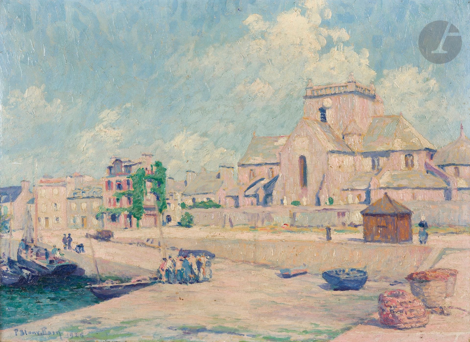 Paul BLANVILLAIN (1891-1965)
Le Port de Barfleur, 1926
Huile sur toile.
Signée et datée en bas à gauche.
33 x 46 cm
