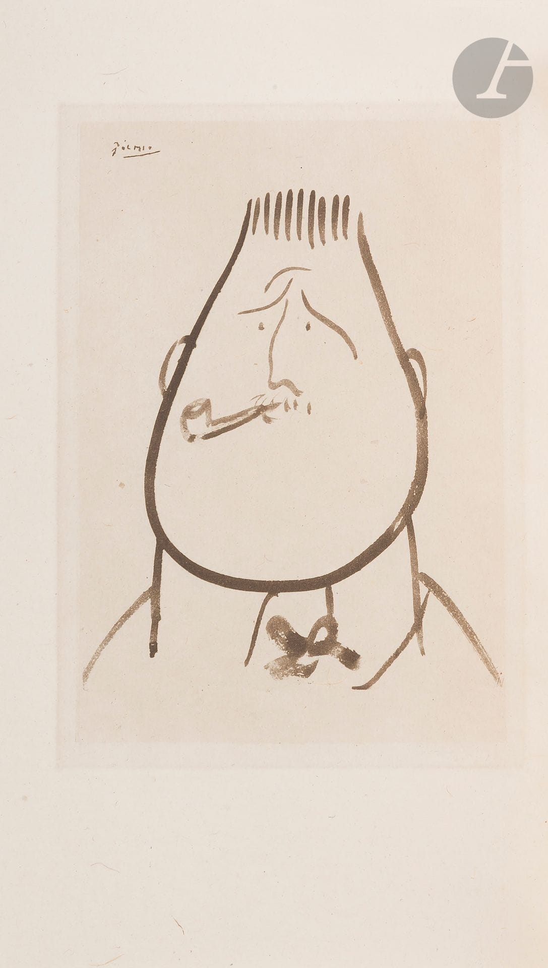 APOLLINAIRE (Guillaume).
Contemporains pittoresques.
Paris: La Belle page, [1929]. —In-12, 200x153: portrait, (2 ff. blancs), 100 pp., (6 ff. deux derniers blancs), couverture imprimée. Broché, couverture rempliée.

Édition originale posthume de ce recueil d’articles d’Apollinaire sur certains de ses contemporains: Raoul Ponchon, Alfred Jarry, Ernest La Jeunesse, Remy de Gourmont et Jean Moréas. Dans une seconde partie se trouvent des «Anecdotes de Willy sur Catulle Mendès».
On trouve en frontispice un portrait d’Apollinaire d’après PICASSO.
Tirage à 360 exemplaires. Celui-ci est l’un des 15 de tête sur japon des Manufactures impériales, portant le numéro 1. Il contient 4 états du portrait (sur chine barré, sur chine (x 2) et sur japon).
Exemplaire très bien conservé malgré le dos légèrement passé.
