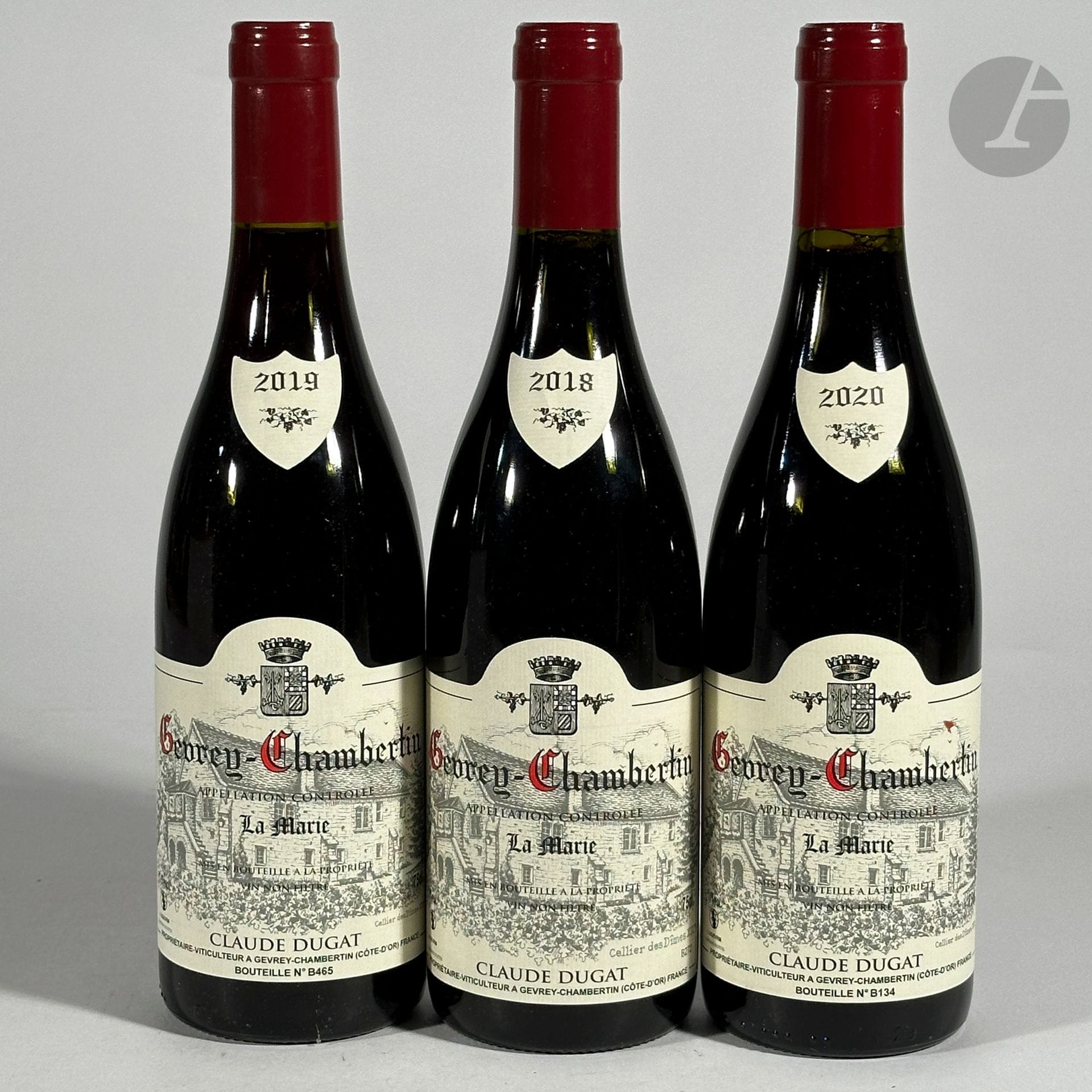 1 B GEVREY-CHAMBERTIN LA MARIE, Domaine Claude Dugat, 2018
1 B GEVREY-CHAMBERTIN LA MARIE, Domaine Claude Dugat, 2019
1 B GEVREY-CHAMBERTIN LA MARIE, Domaine Claude Dugat, 2020
