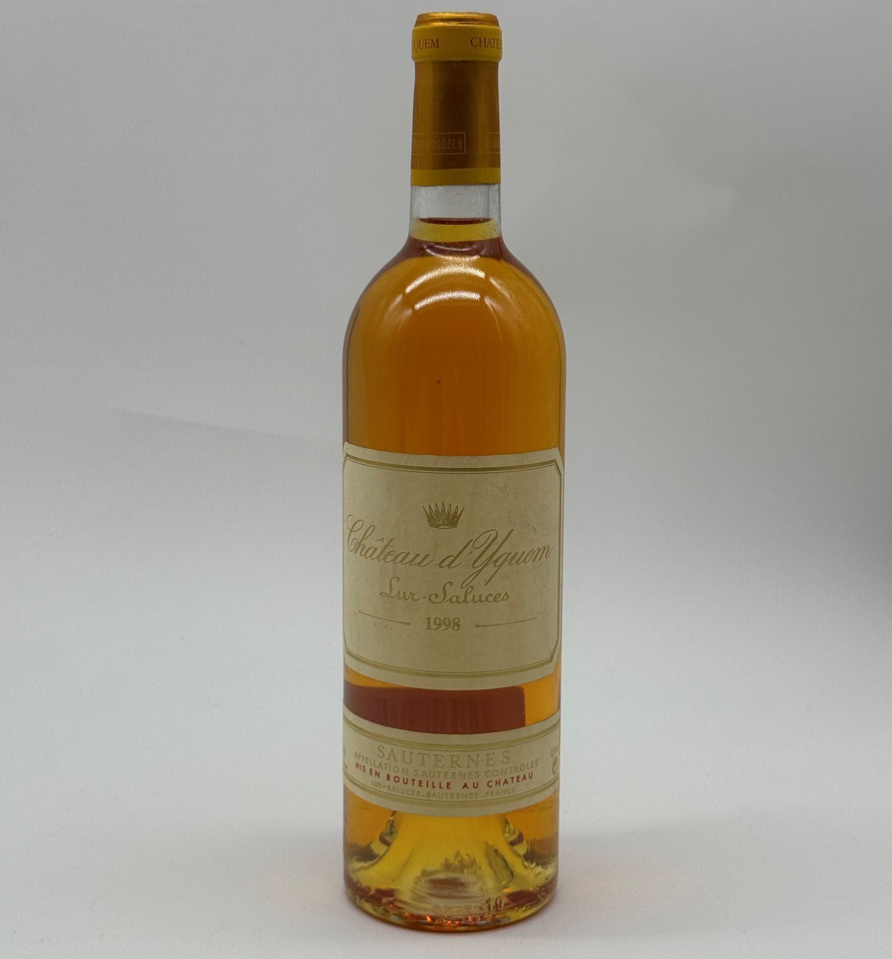 1 B CHÂTEAU D'YQUEM (e.t.h. légères), C1 Supérieur Sauternes, 1998