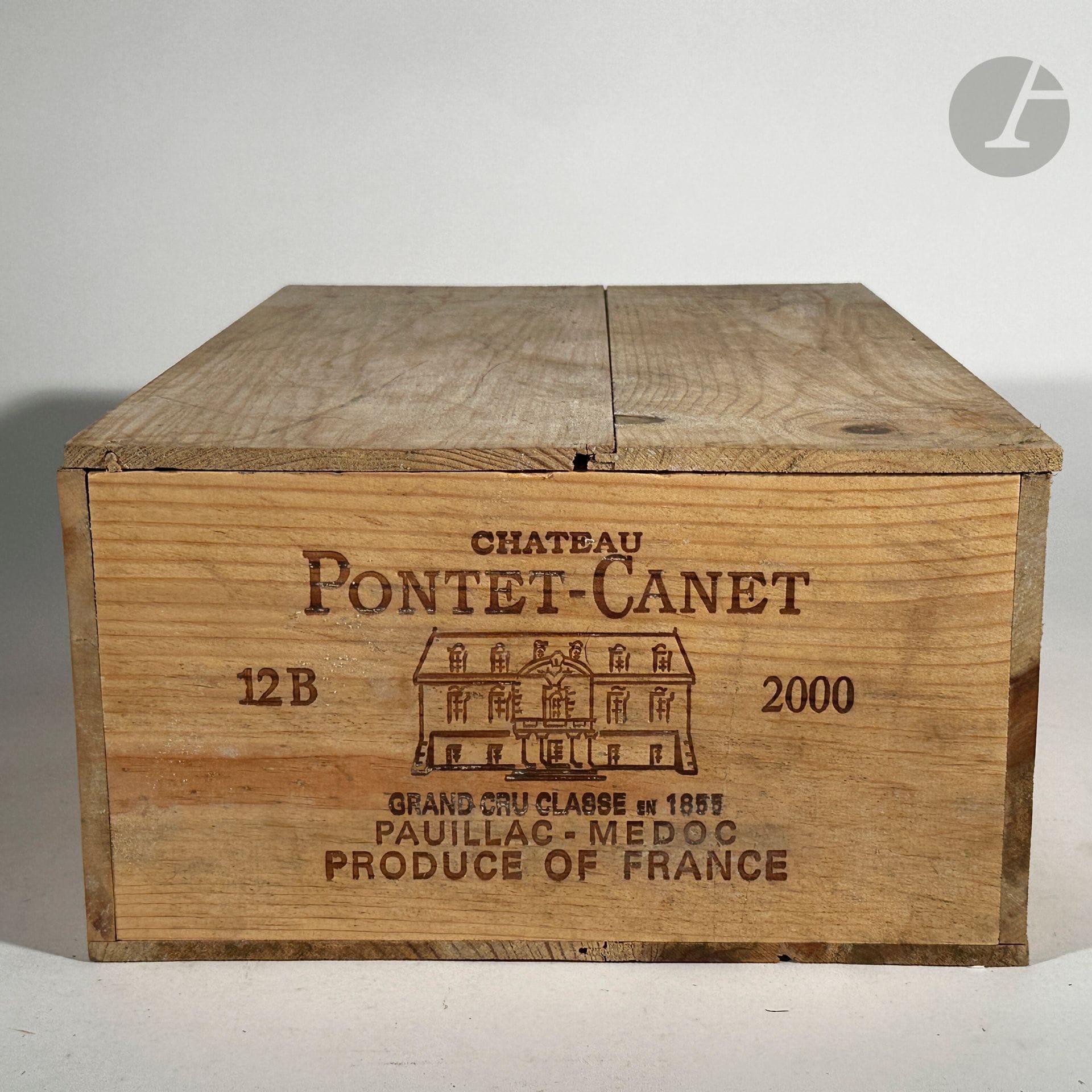 12 B CHÂTEAU PONTET CANET (Caisse Bois d'origine), GCC5 Pauillac, 2000