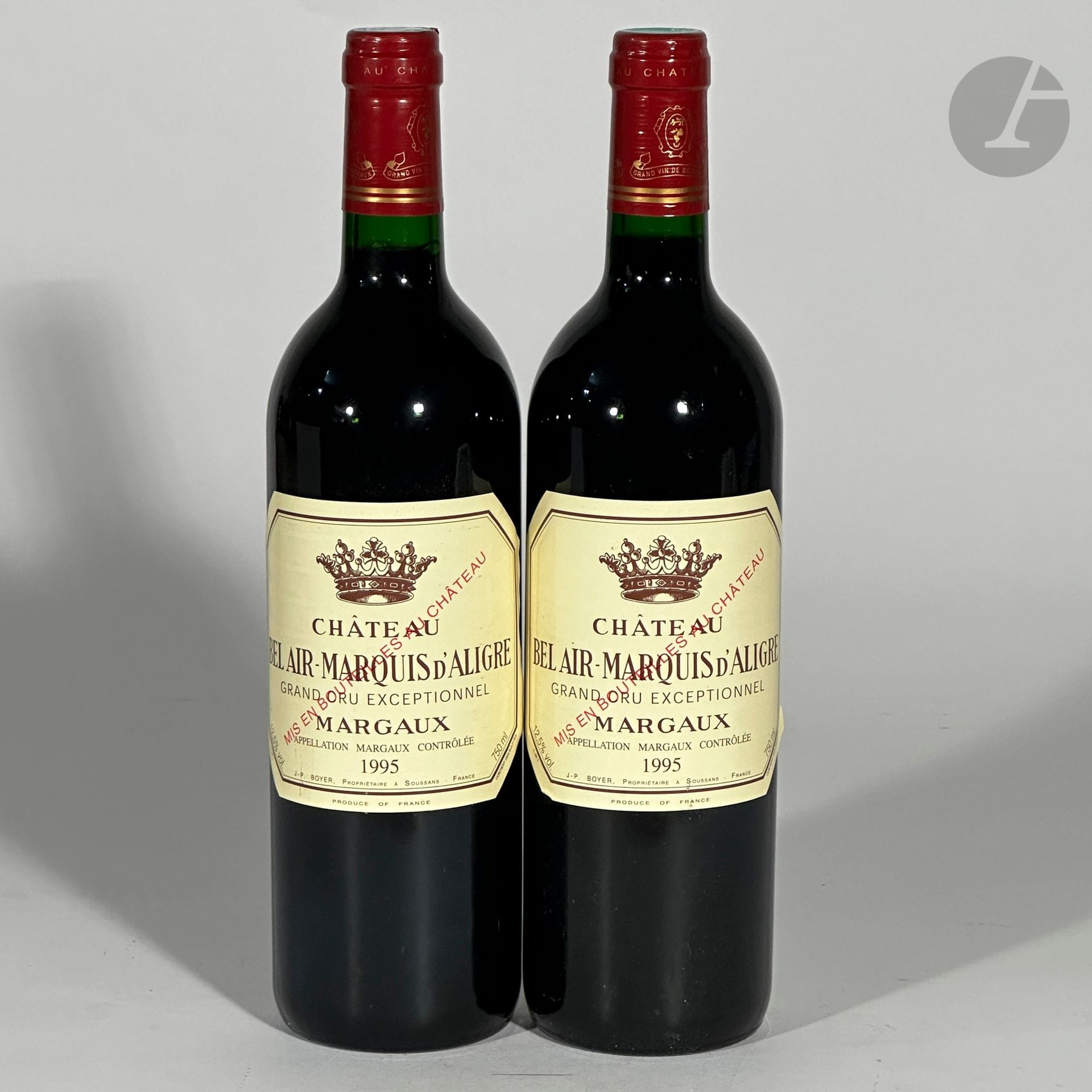 2 B CHÂTEAU BEL AIR MARQUIS D'ALIGRE, Margaux, 1995
