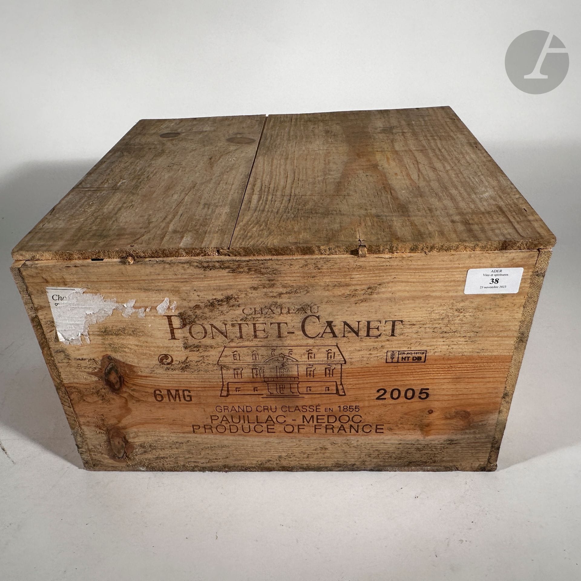 6 Mag CHÂTEAU PONTET-CANET (Caisse Bois d'origine sale), GCC5 Pauillac, 2005