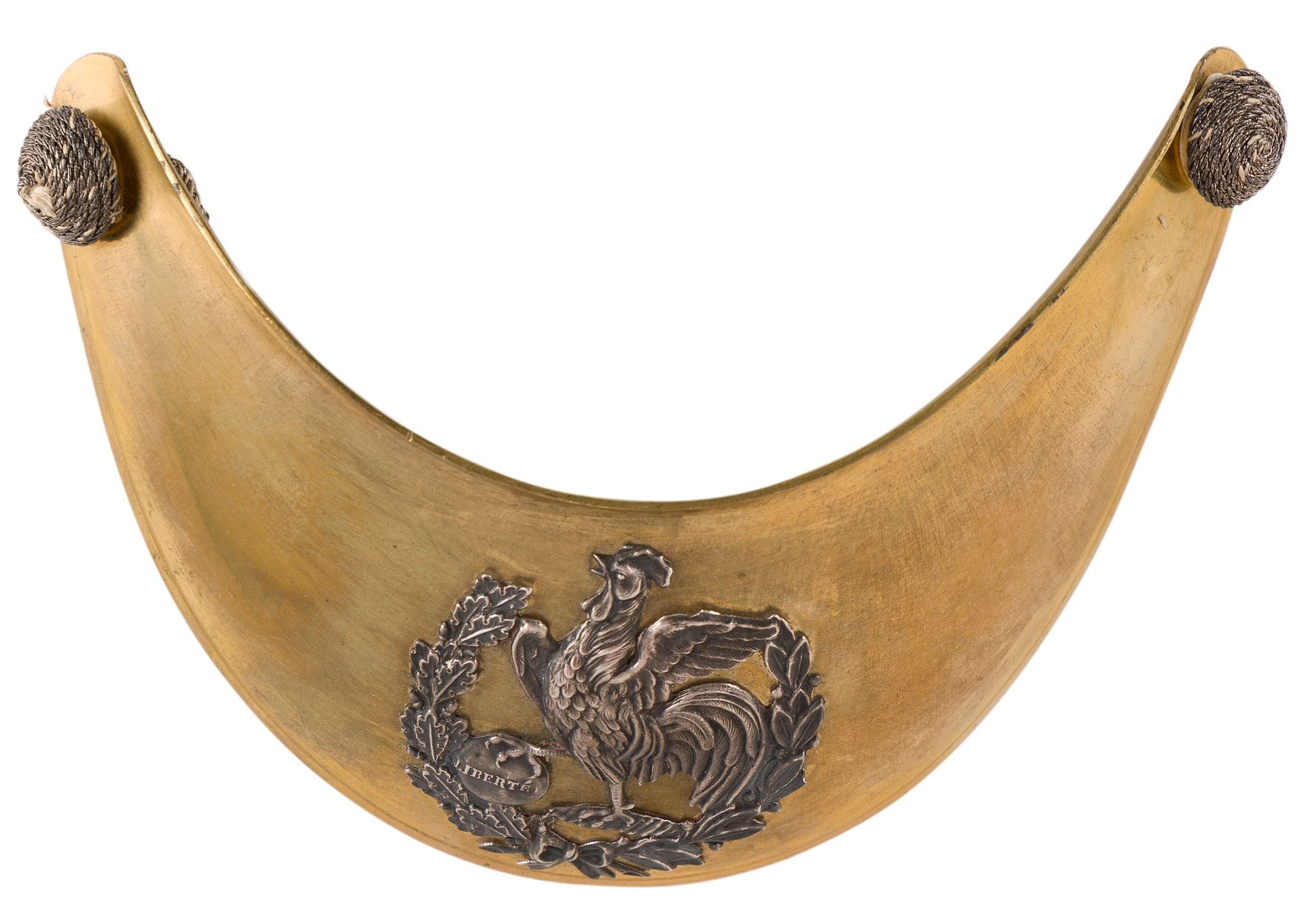 National Guard officer's shrug.
Gilded brass top with silver rooster and "liberty" globe motif.
With two silver passementerie buttons.
B.E. July Monarchy period