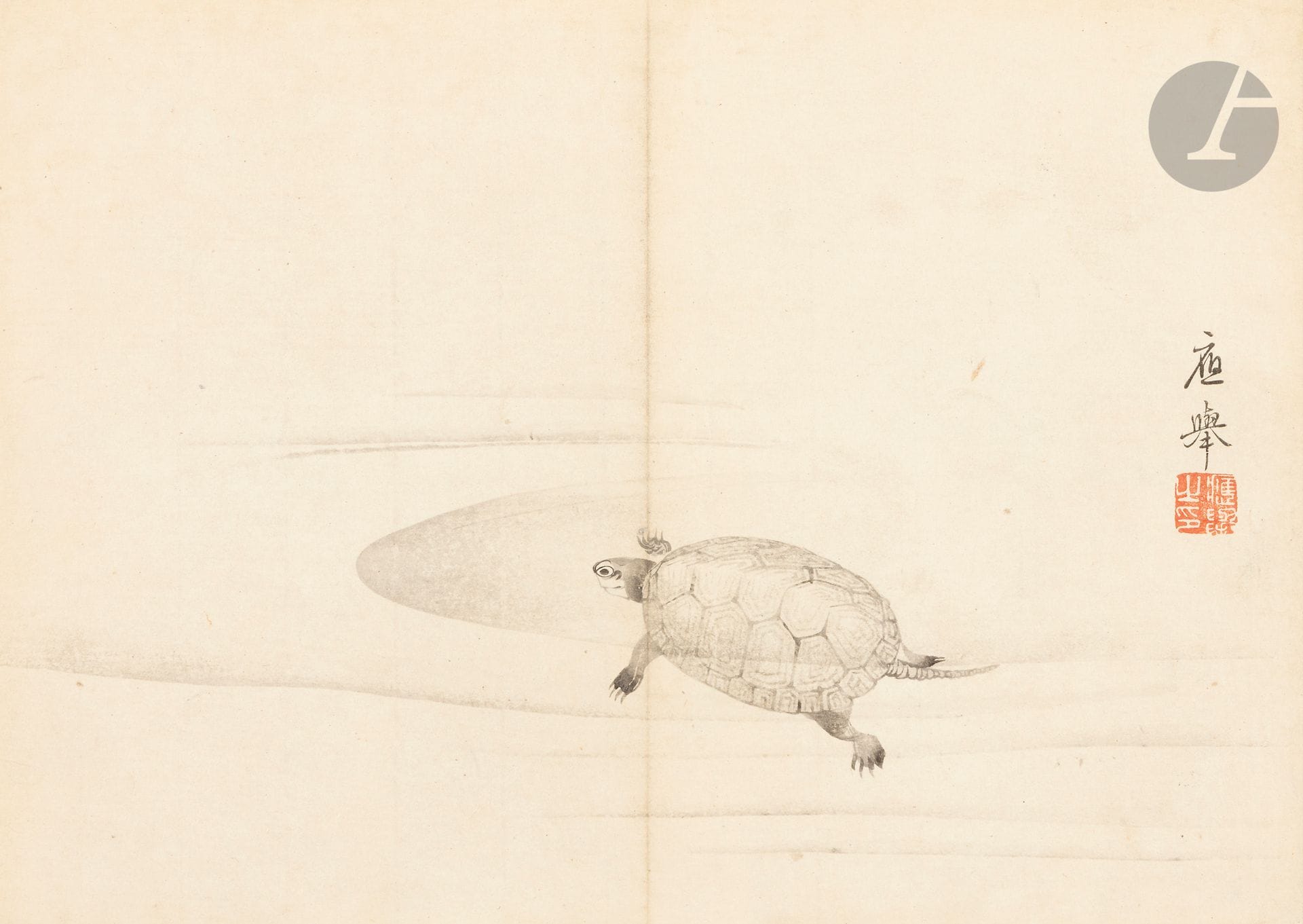 Maruyama Ôkyo (1733-1795), dessin de ôkyo, 応挙画譜 (Ôkyo gafu), Japon, XIXe siècle
Album d’estampes en sumi-e, reliure dite Gajôsô (pages collées à l’extrémité et album monté en accordéon). Format Tokudaibon. Contenant des croquis divers de l’école Maruyama-Shijo.
Éditeur : Hishiya Magobē. Ca. 1850 (daté Kaei 3).
29 x 19,8 x 2,1 cm