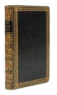 PONCET-DELPECH FILS (J -M Saint-Cyr)
Mes quatre âges, ou les quatre âges de l'homme, poëme. Seconde édition, augmentée de plusieurs pièces inédites. [suivi de]: Les Lunettes, épitre à monsieur Louis-Antoine Fille. Paris: L. G. Michaud, 1815 (1818). - In-18, front., 248 pp., (1 f. bl.), 4 pl. Maroquin bleu nuit, plats ornés d'un encadrement composé d'une roulette de feuillage sertie de deux doubles filets dorés, fer dans compartiment aux angles, dos lisse orné de caissons richement décorés de motifs de feuillage avec pastille de maroquin rouge au centre sur fond de mille points, encadrement intérieur de maroquin bleu nuit orné d'une roulette dorée, doublures de tabis rose ornées sur les bords d'un filet et d'une roulette dorés, gardes de tabis rose, tranches dorées (P. Bozérian). Seconde édition de ce poème en q uatre chants, contenant une nouvelle préface et présentant un poème totalement remanié par rapport à celui publié en 1805. L'édition a été augmentée de quatre pièces en vers: Les Agréments d'un petit bien. - Ma Journée dans une petite ville. - Épitre à Glycère, sur l'art de plaire. - Épitre à mon médecin, sur les maladies de nerfs. Illustrée d'un frontispice gravé à l'eau-forte par les frères De Villiers d'après Moreau le Jeune, le même que celui de la première édition. Il est ici en état avant la lettre. Exemplaire complet du très rare supplément imprimé sous l'adresse "L'Hermitage" en 1818 et ajouté à la publication avec une page de titre particulière et une pagination suivie. Ce supplément est une épître de Poncet-Delpech à monsieur Louis-Antoine Fille, chef d'institution, intitulée Les Lunettes. EXEMPLAIRE DANS UNE TRÈS BELLE RELIURE DE JEAN-CLAUDE BOZÉRIAN, DIT BOZÉRIAN AÎNÉ, ENRICHI DE 4 PLANCHES tirées de divers ouvrages de l'époque, dont une avant la lettre. La première est issue de l'édition de 1804 du Mérite des femmes de Legouvé. Petits frottements aux coiffes, un coin émoussé