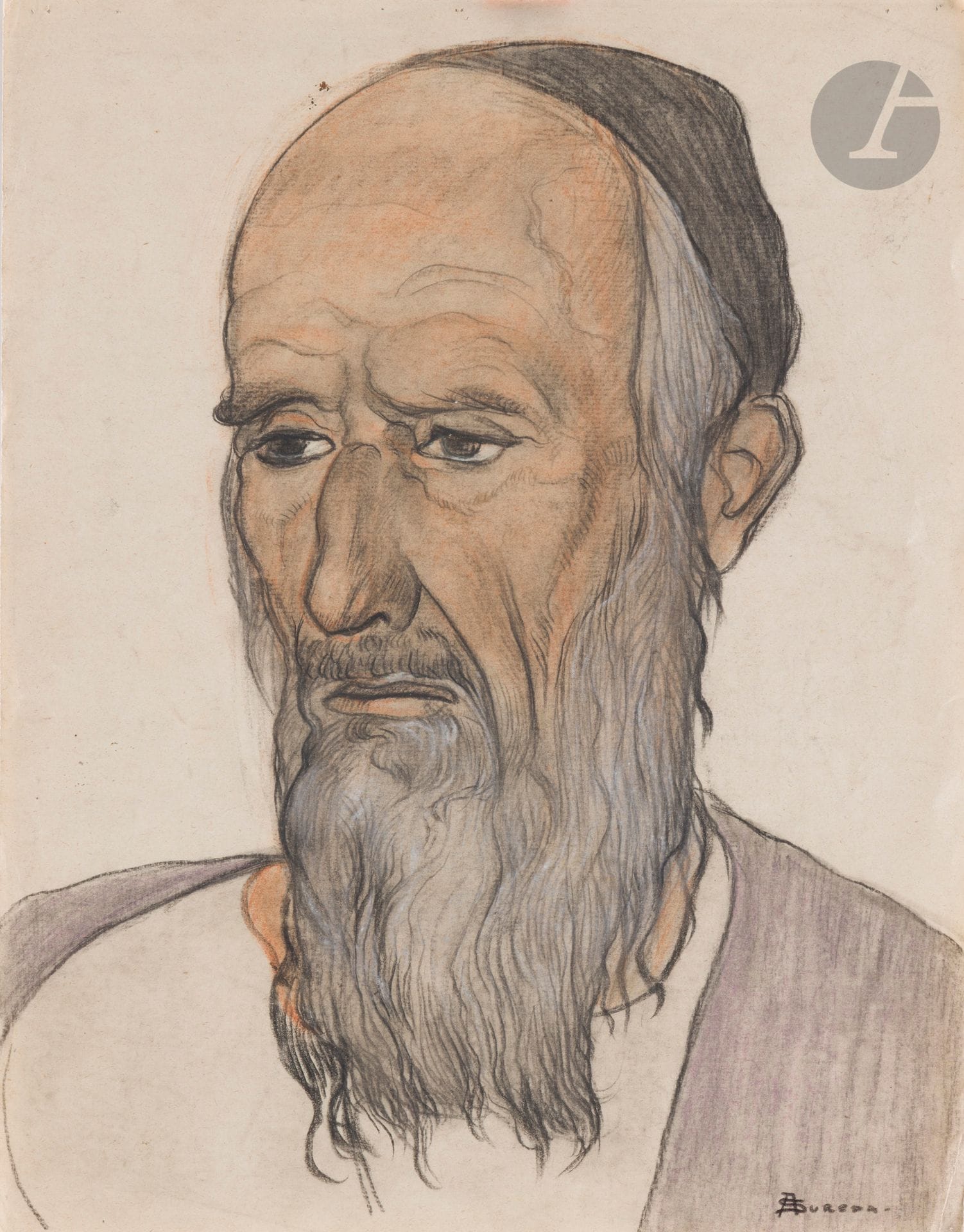 André SUREDA (1872-1930)
Old Jewish man, 1920 
Pencil and graphite. 
Signed lower right and dated on the back. 
32 x 25 cm


 

Keywords :
judaica, jew, jewish, hebrew, rabbis, jewish, torah, hebrew, hebraica, judaism, synagogue, zionism, pessah, pessach, haggada, haggadah, hagada, hagadah, passover, menora, menorah, hannuka, hannuca, hannucca, hanouccah, torah, juden, israélite, Israël, antisemitism, antisémitisme, dreyfus, meguila, sepharade, sefarad, ketouba