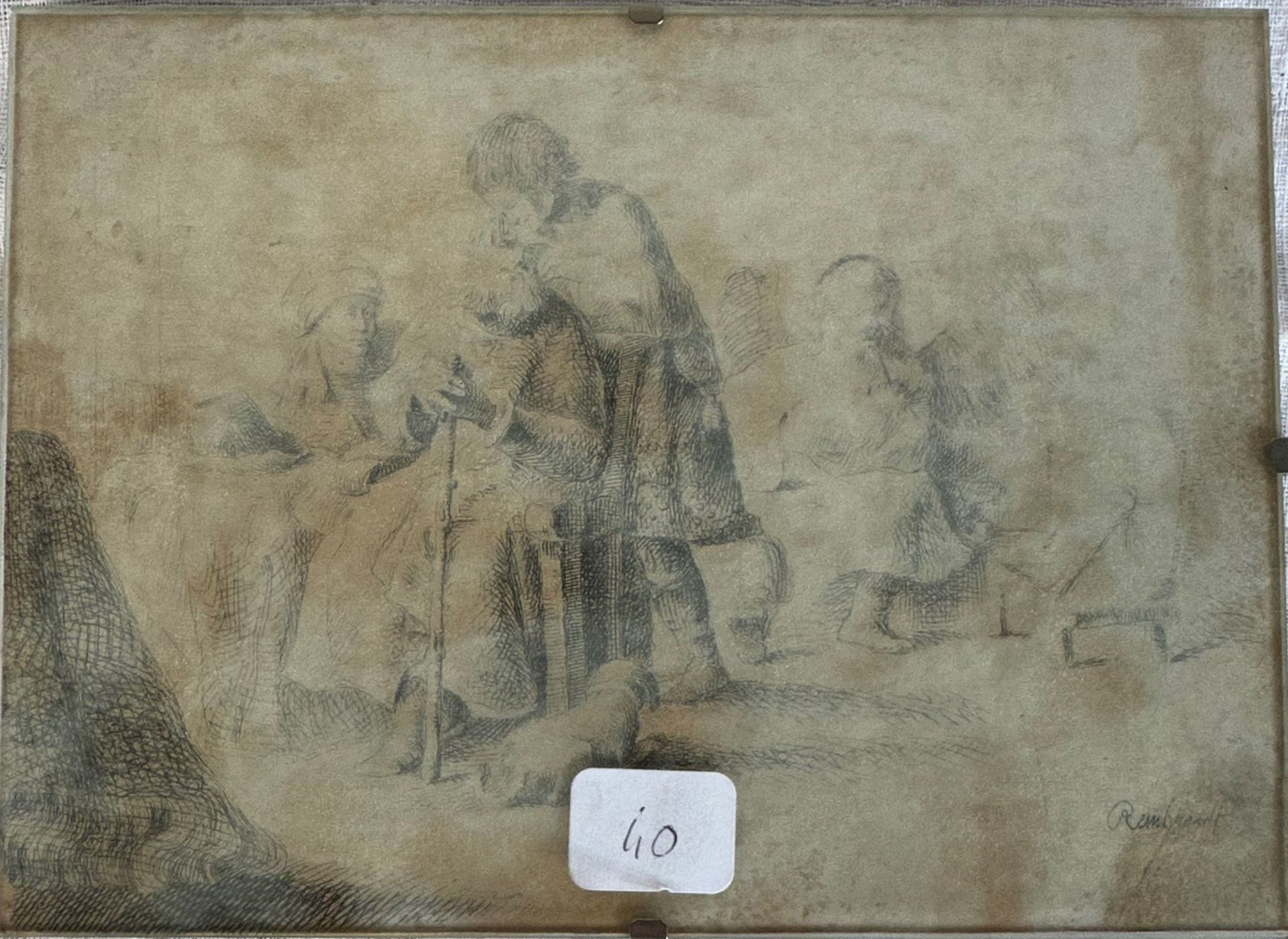 Lot de 3 gravures anciennes :
- Vue du Jardin et de l'Orangerie sous Joséphine ;
- Planisphères céleste par Mr de la Hire ;
- Vue du Pont de la Concorde et du Palais du Corps "Legislative" exécutée par Peronet  ;
On joint une reproduction d'une gravure de Rembrandt.