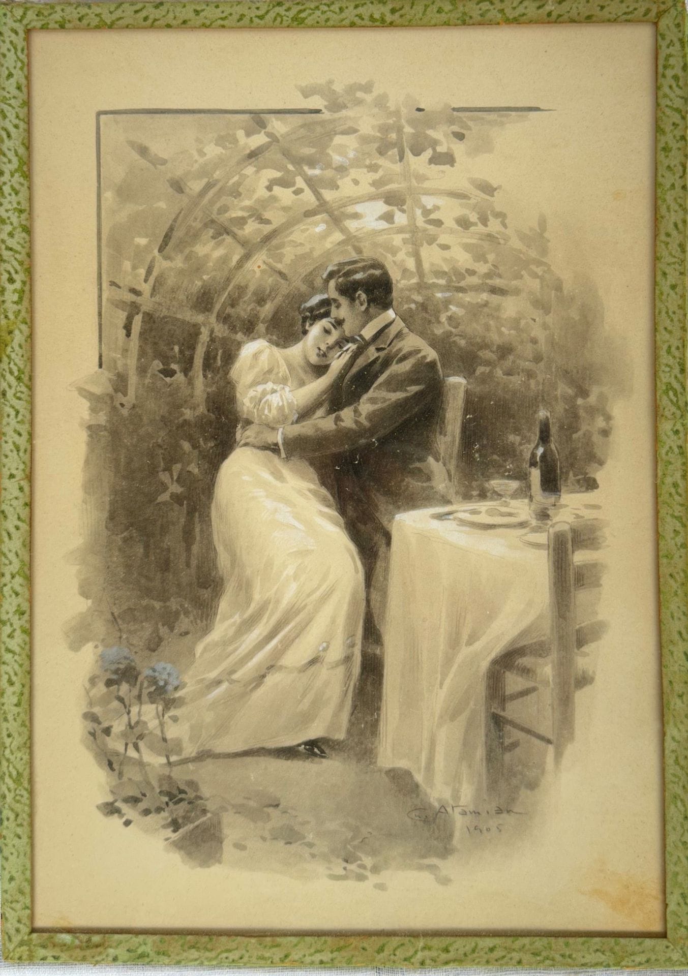 Charles ATAMIAN
Le Couple - Femme aux bas 
3 lavis d'encre et rehauts de gouache.
Signés en bas à droite.

On joint : 
- Henry FABRE de la ROCHELLE, Scène galante, aquarelle.
- ANONYME Scène galante, lavis d'encre et rehauts de gouache.