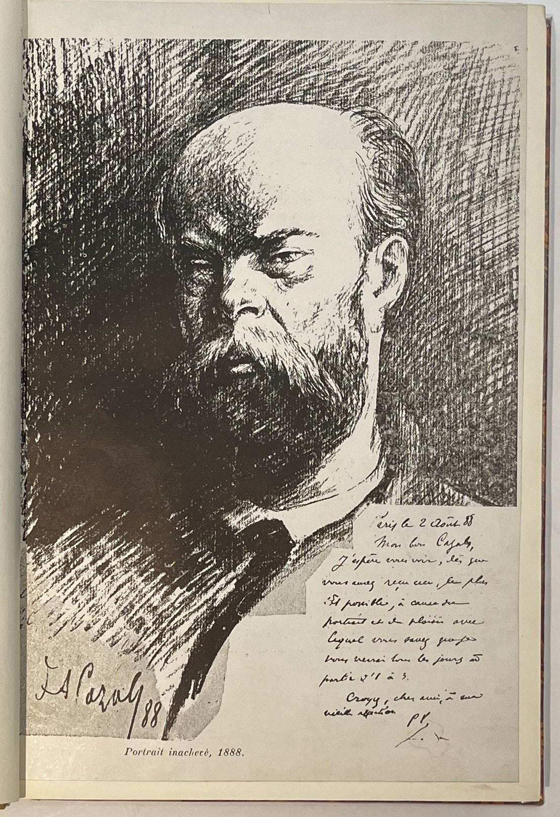 THE APPLE
Literary and artistic magazine
No. 1, December 20, 1888-No. 9/10, August-September 1889. Paris, Director: Jean Le Fustec, Editor-in-chief: Léon Durocher, Administrator: W. Hanciau, Editorial secretary: Et. Lettry. Texts by Félix Buhot, François Coppée, Léon Durocher, Henry Fouquier, Aristide Frémine, Charles Frémine, Jean Le Fustec, Charles Le Goffic, Émile Michelet, P. Redonnel, André Theuriet, Louis Tiercelin, Paul Verlaine, Villiers de l'Isle-Adam. Illustrations by Yan' Dargent, Ernest Dargent, Ad. Léofanti, Eugène Le Mouël. Complete collection. 10 numbers in 9 issues in 1 vol. in-8 bound (covers preserved). Handwritten notes by Vasseur (2 ff.). Joint ; - 1 L.A.S. from Joseph Bollery to Vasseur (1952) quoting the review La Pomme ; - Photographic portrait of Villiers de l'Isle-Adam by Carjat ; - Portrait of Paul Verlaine by f.A. Cazals ; - Photographs (Félix Potin collection) of André Theuriet, François Coppée, Séverine.