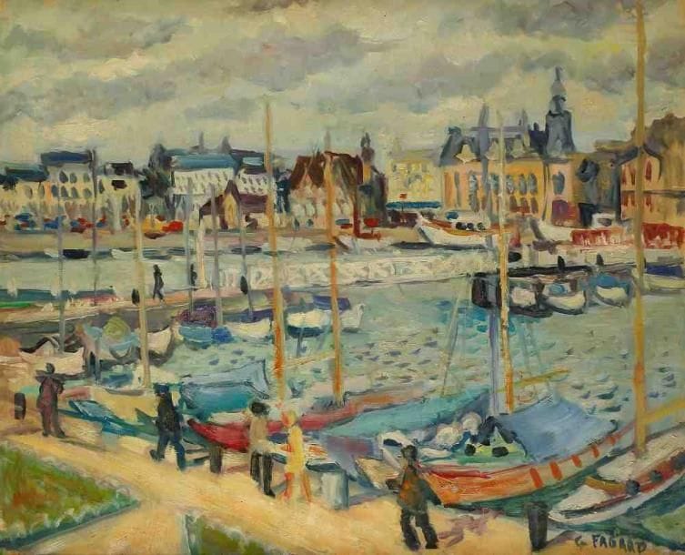 Gérard FAGARD
Le port. Huile sur toile, signée en bas à droite. 60 x 73 cm