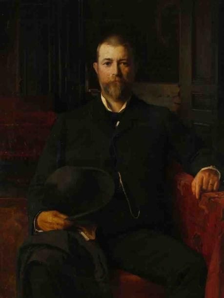Marie Augustin ZWILLER (18501939)
Portrait d'homme, 1891. Huile sur toile, signée et datée vers le bas à gauche. 117 x 89 cm