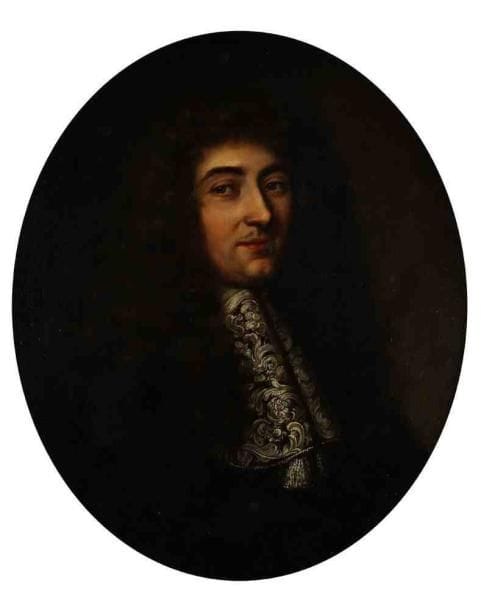 ÉCOLE FRANÇAISE
Portrait d'un gentilhomme. Huile sur toile contrecollée sur panneau de forme ovale. 67 x 56 cm. (Restaurations)