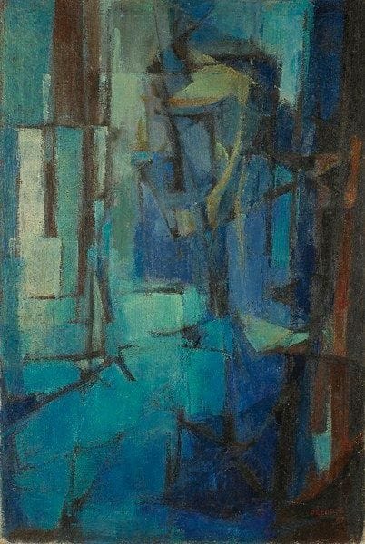Jacques DEFOSSE (1927 -?)
Femme assise, 1957 Huile sur toile. Signée et datée en bas à droite. 80 x 54 cm