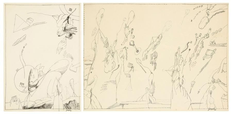 Gonçalo DUARTE [portugais] (né en 1935)
Compositions, 1963 Deux dessins à l'encre. Signés et datés en bas à droite. 24 x 32 cm et 37 x 27 cm