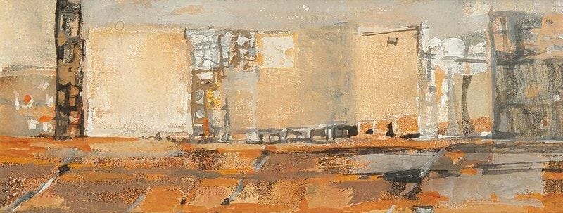 François Xavier FAGNIEZ (né en 1936)
Paysage urbain Gouache. Signée en bas à gauche. 8 x 20 cm