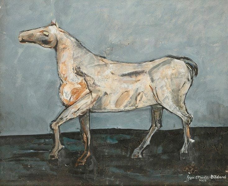Jean - Claude BEDARD (1928 - 1987)
Cheval, 1953 Huile sur toile. Signée et datée en bas à droite. 60 x 73 cm