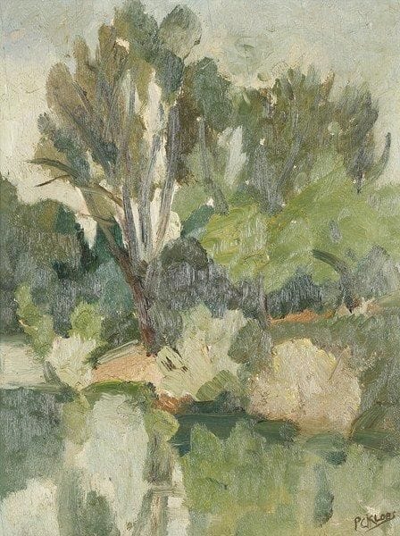Piet KLOES (1895 - 1974)
Heerlerheide (Limbourg), 1960 Huile sur panneau. Signée en bas à droite. 51 x 39 cm Exposition: Dienst Voor's Rijk verspreide Kunstvoorwerpen's Gravenhage, 1961